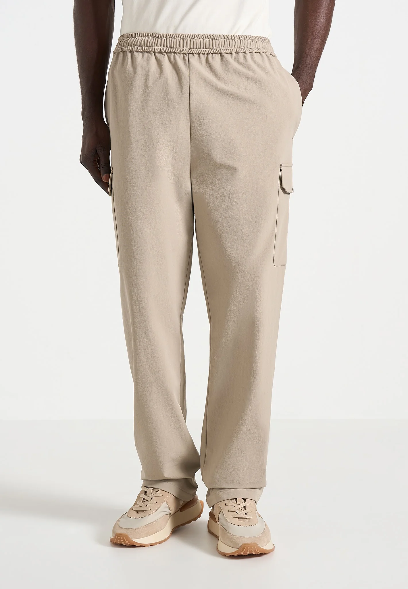 Rayan - Technical Cargo Trousers - Beige - Image 3