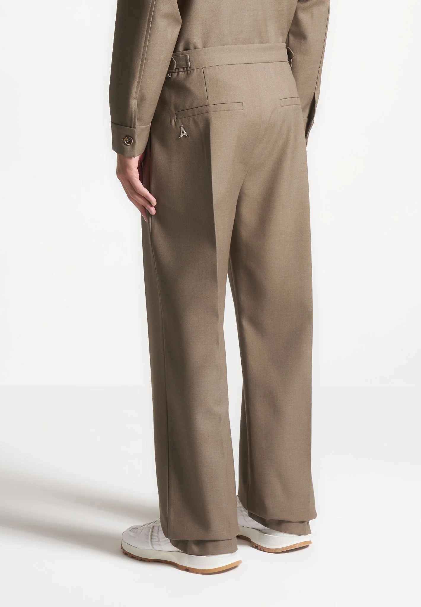 Dorian - Pleated Tailored Trousers - Khaki - Image 4
