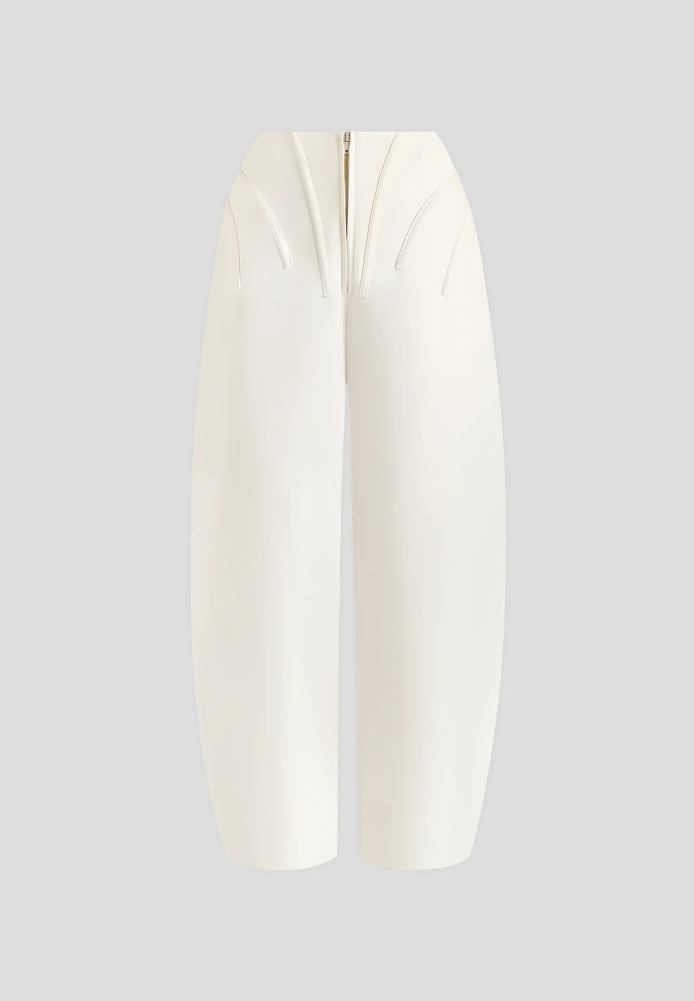 Rena - High Waisted Corset Sculptural Trousers - Off White - Image 5