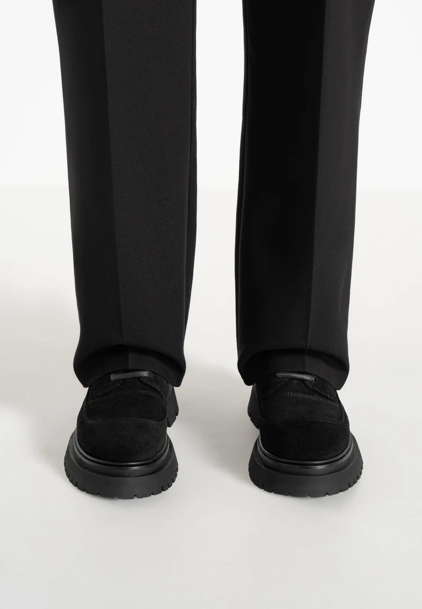 Rennes - Suede Derby Shoe - Black - Image 4