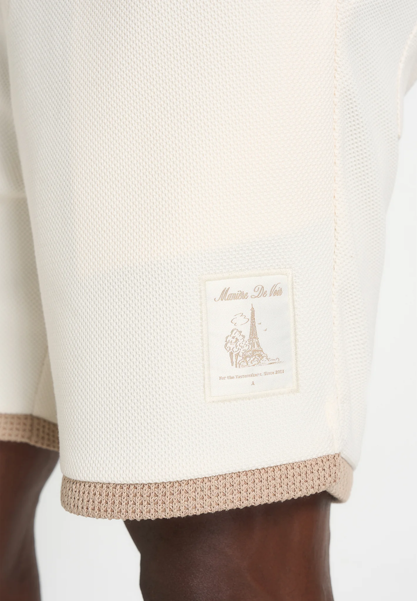 Reuben - Crochet Detail Shorts - Cream - Image 2