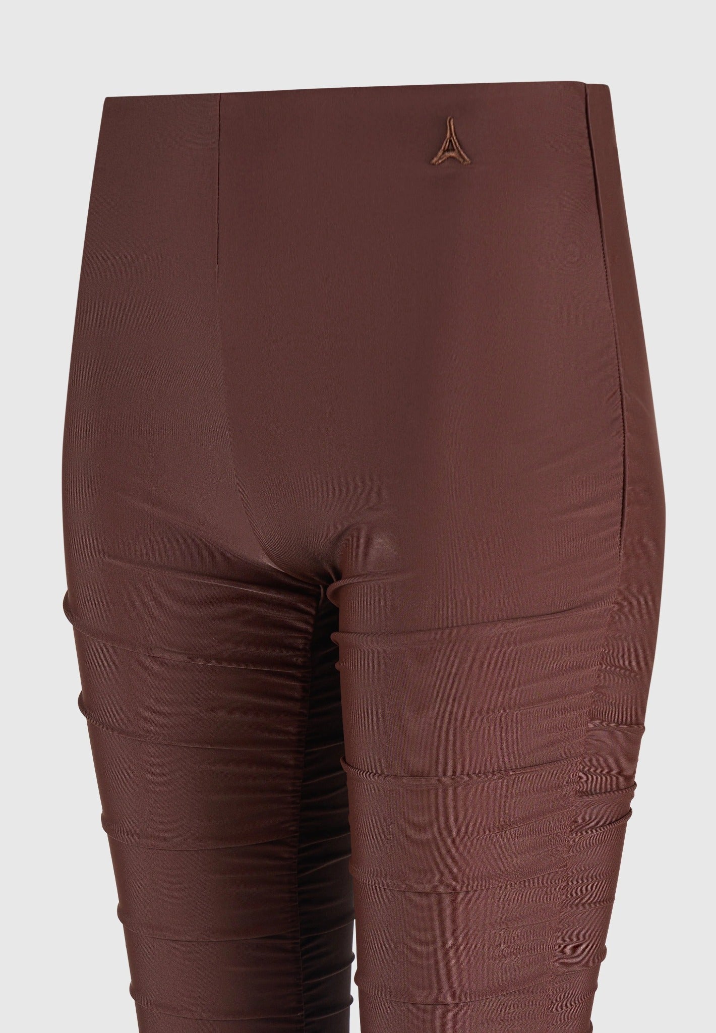 Ruched Fit and Flare Leggings - Brown - Image 6
