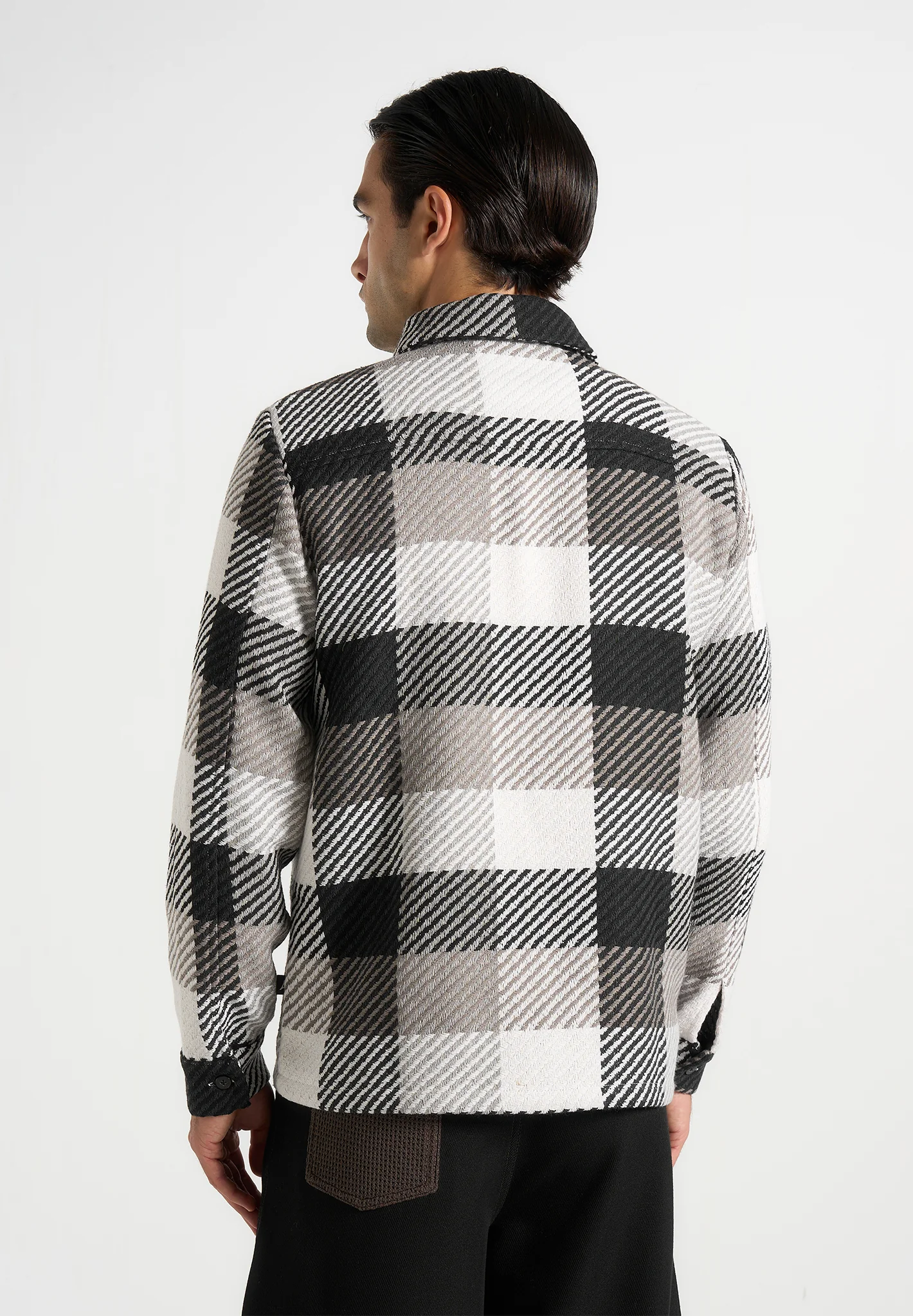 Rune - Unisex Check Overshirt - Black - Image 5
