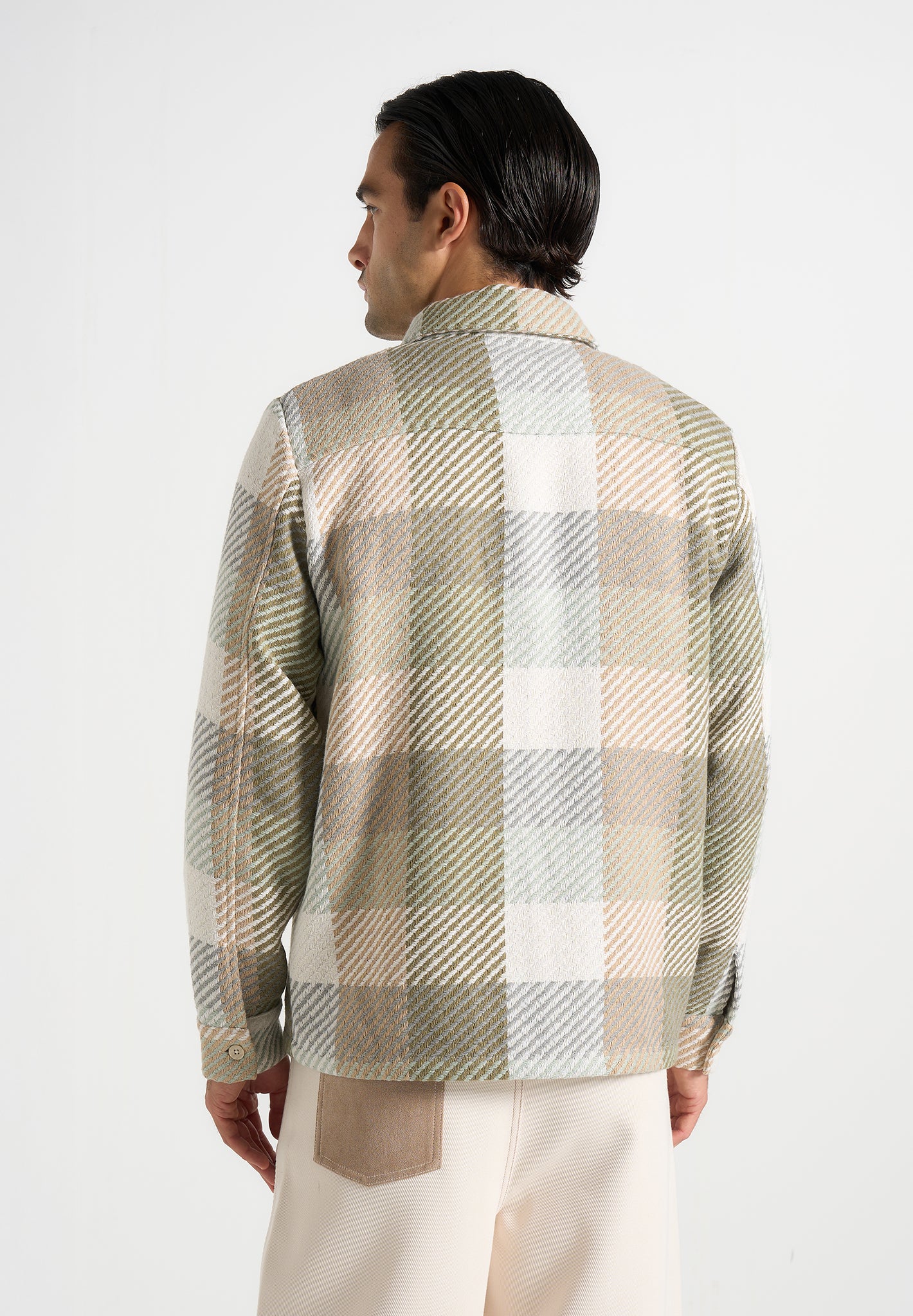 Rune - Unisex Check Overshirt - Sage - Image 5
