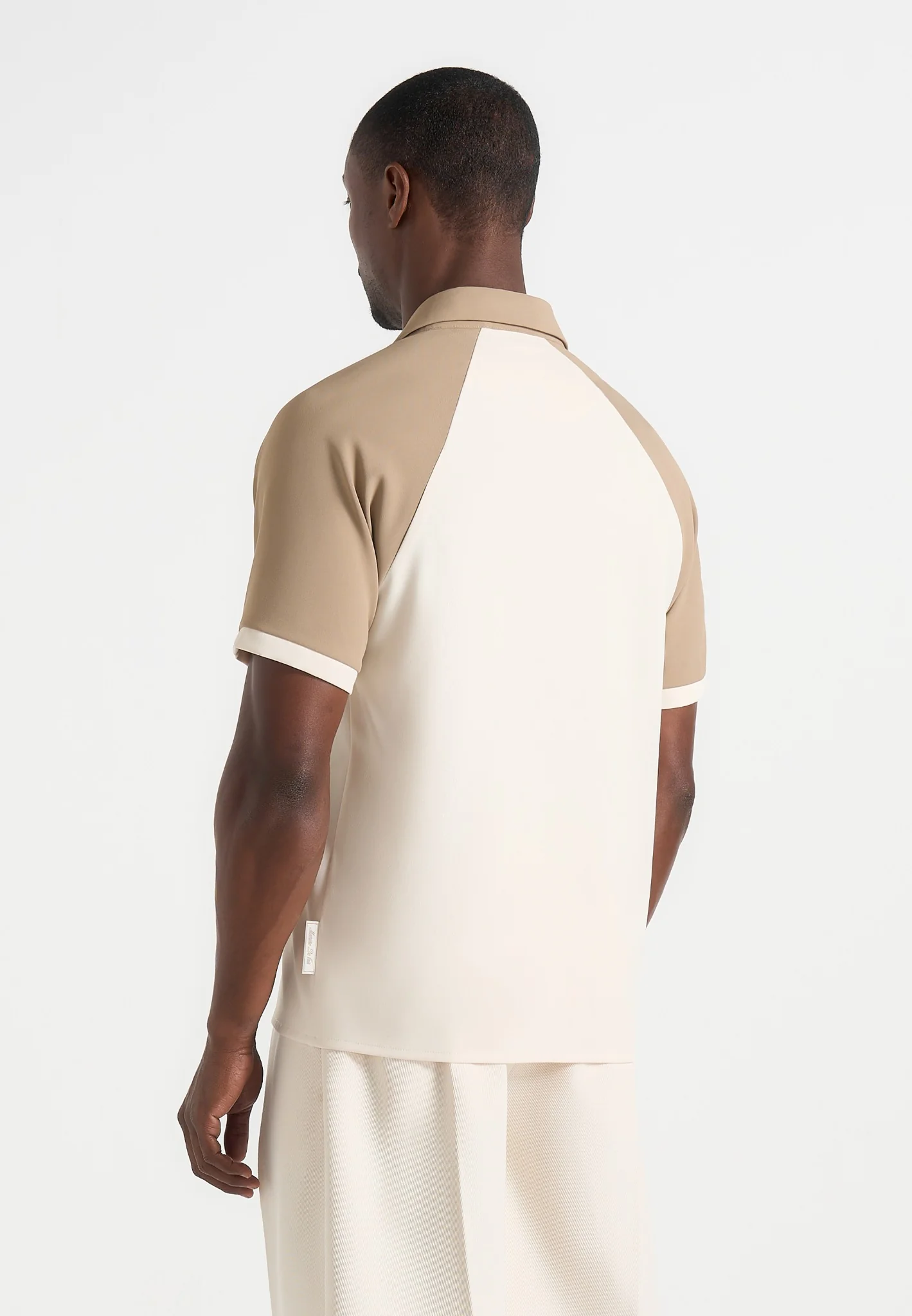 Salim - Contrast Raglan Shirt - Cream/Taupe - Image 3