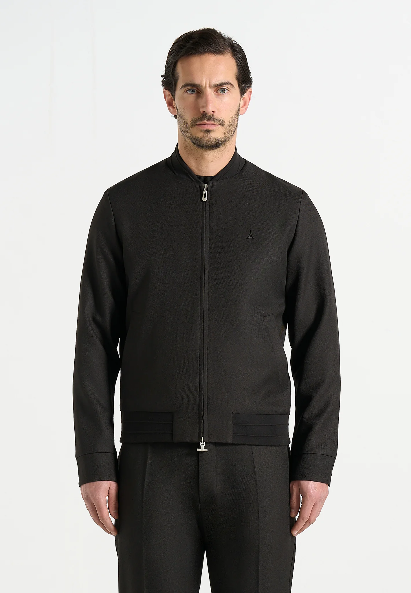 Sami - Tailored Bomber Jacket - Black - Image 2