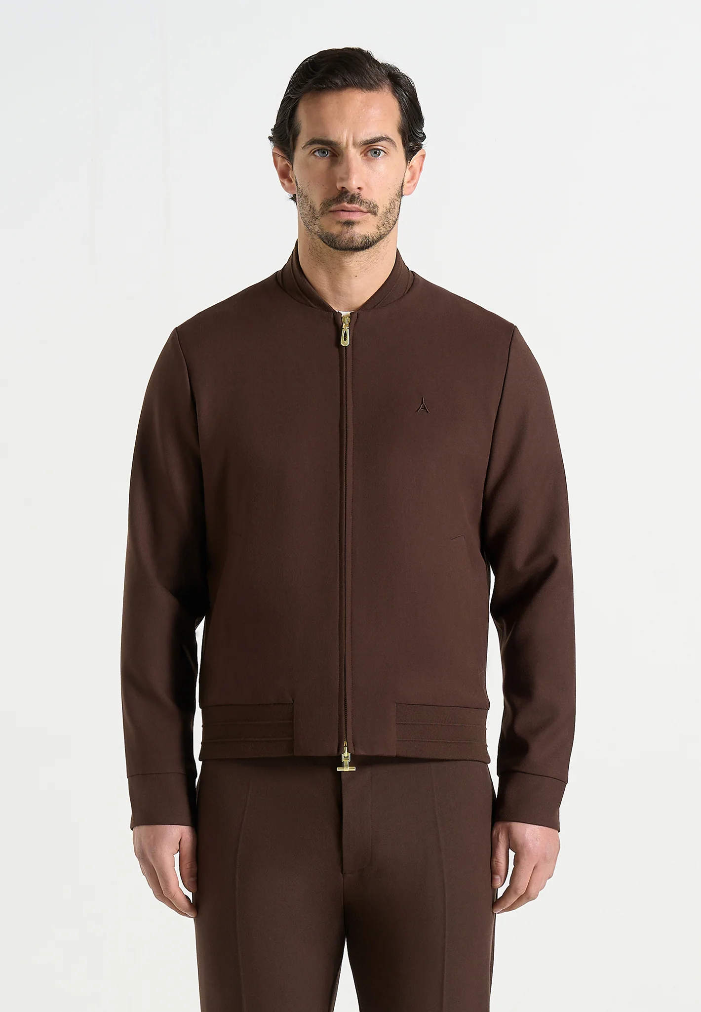 Sami - Tailored Bomber Jacket - Brown - Image 3