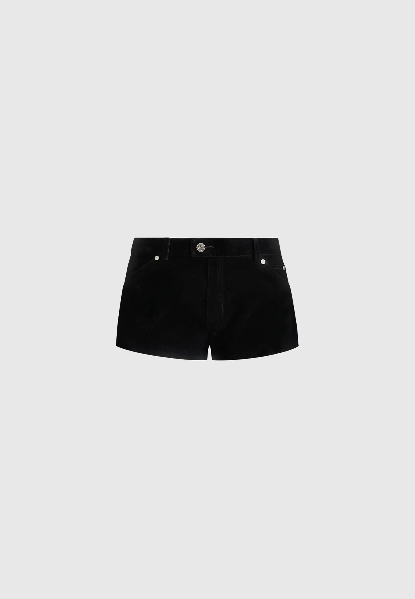 Samia - Velvet Patent Mini Shorts - Black - Image 6