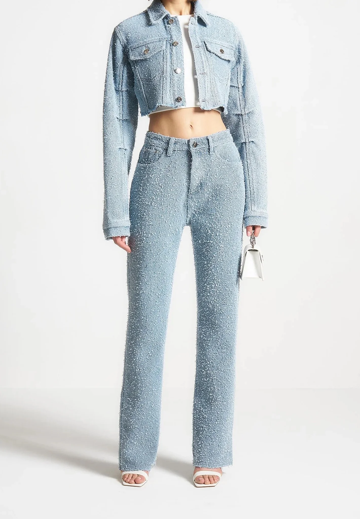 Sara - Boucle Straight Leg Jeans - Light Blue - Image 2