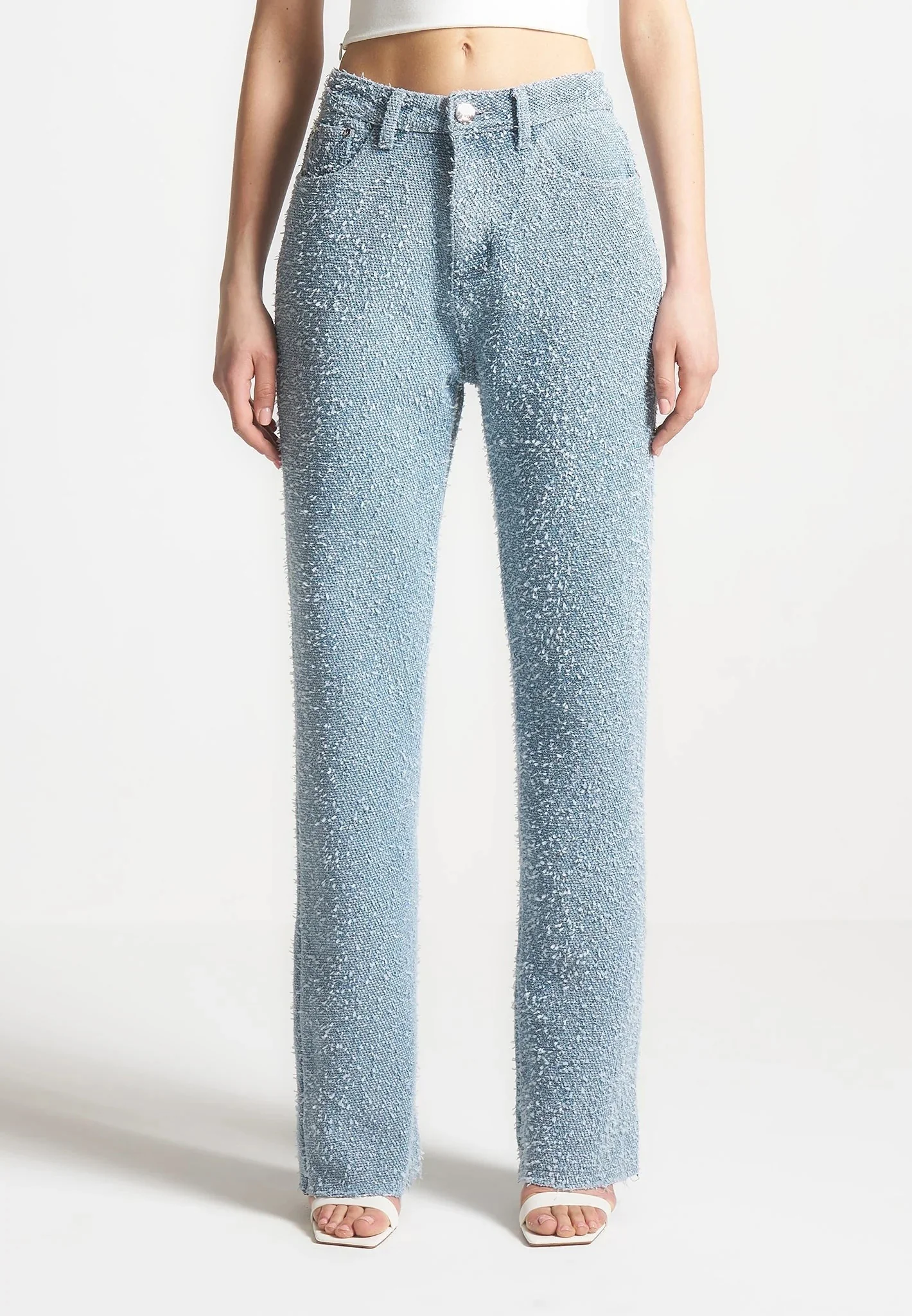 Sara - Boucle Straight Leg Jeans - Light Blue - Image 3