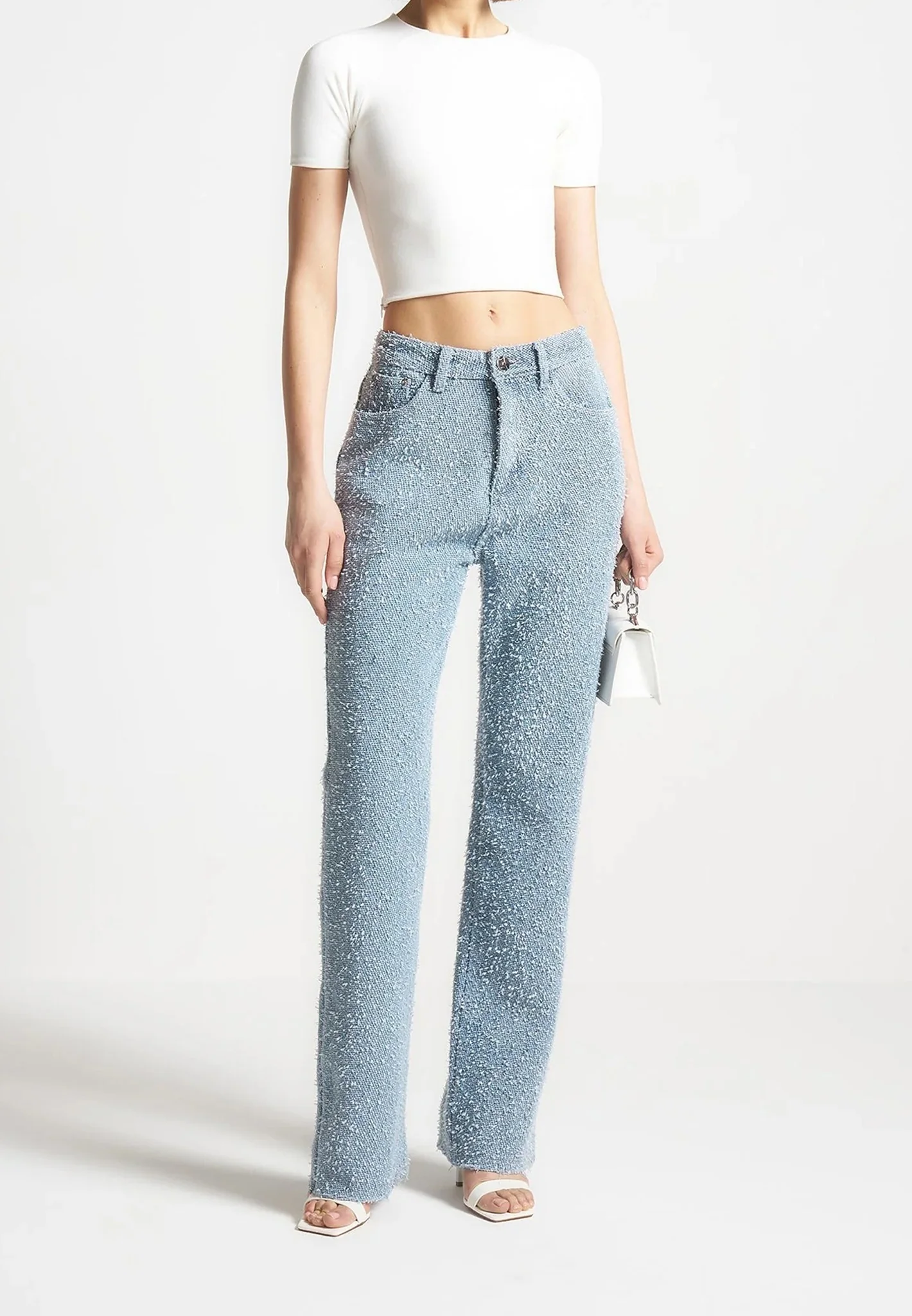 Sara - Boucle Straight Leg Jeans - Light Blue - Image 6