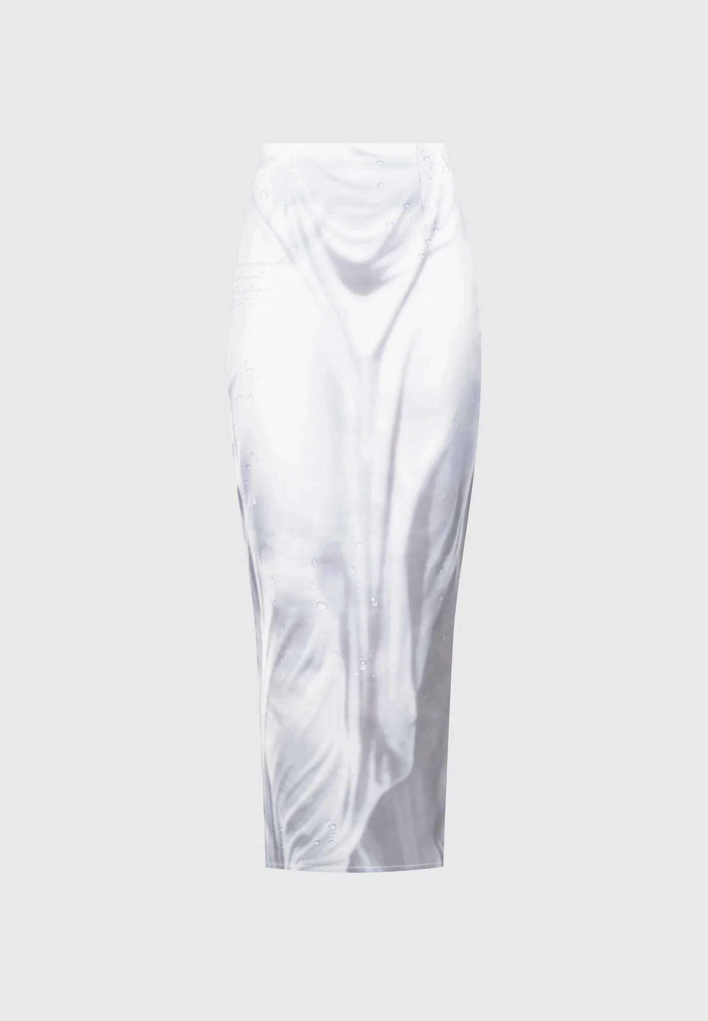 Satin Renaissance Body Print Midaxi Skirt - Off White - Image 5