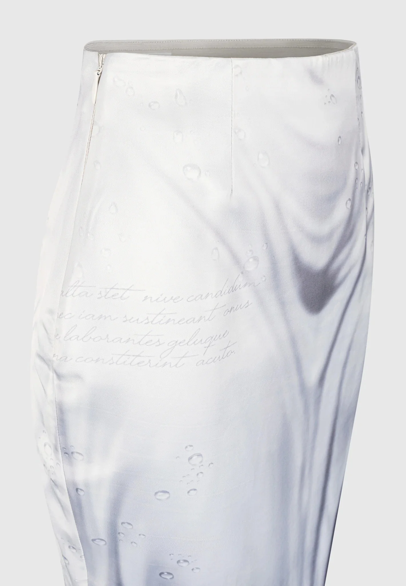 Satin Renaissance Body Print Midaxi Skirt - Off White - Image 6