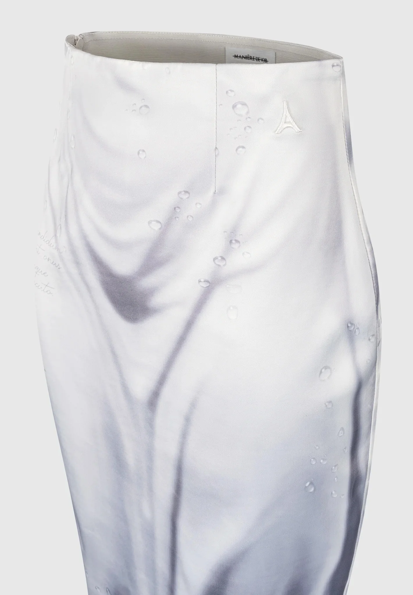 Satin Renaissance Body Print Midaxi Skirt - Off White - Image 7