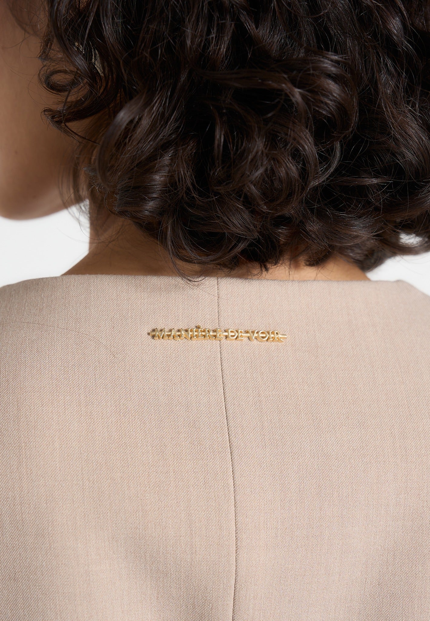 Sierra - Double Breasted Belted Blazer Dress - Beige - Image 4