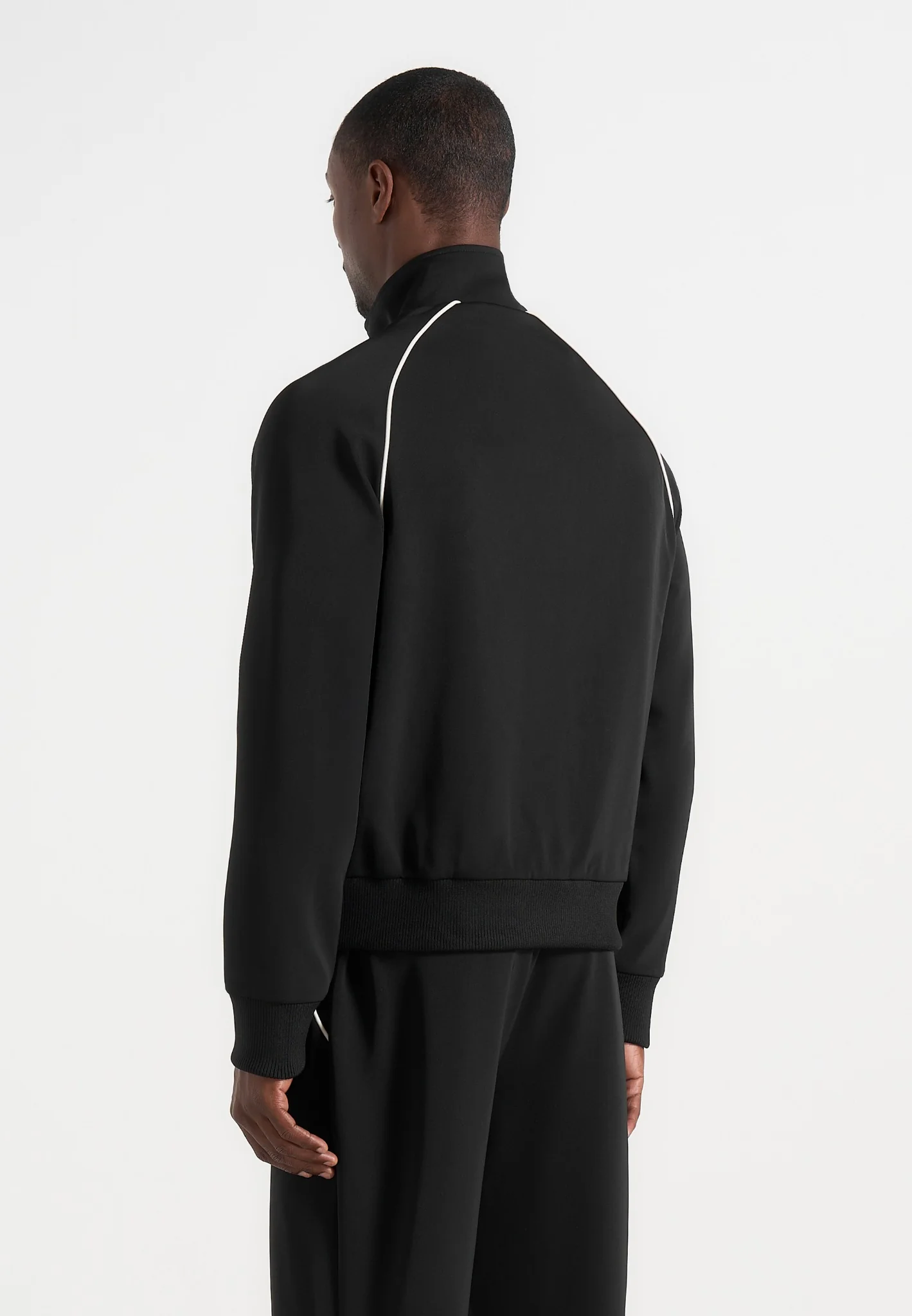Signature Piped Track Jacket - Black - Image 5