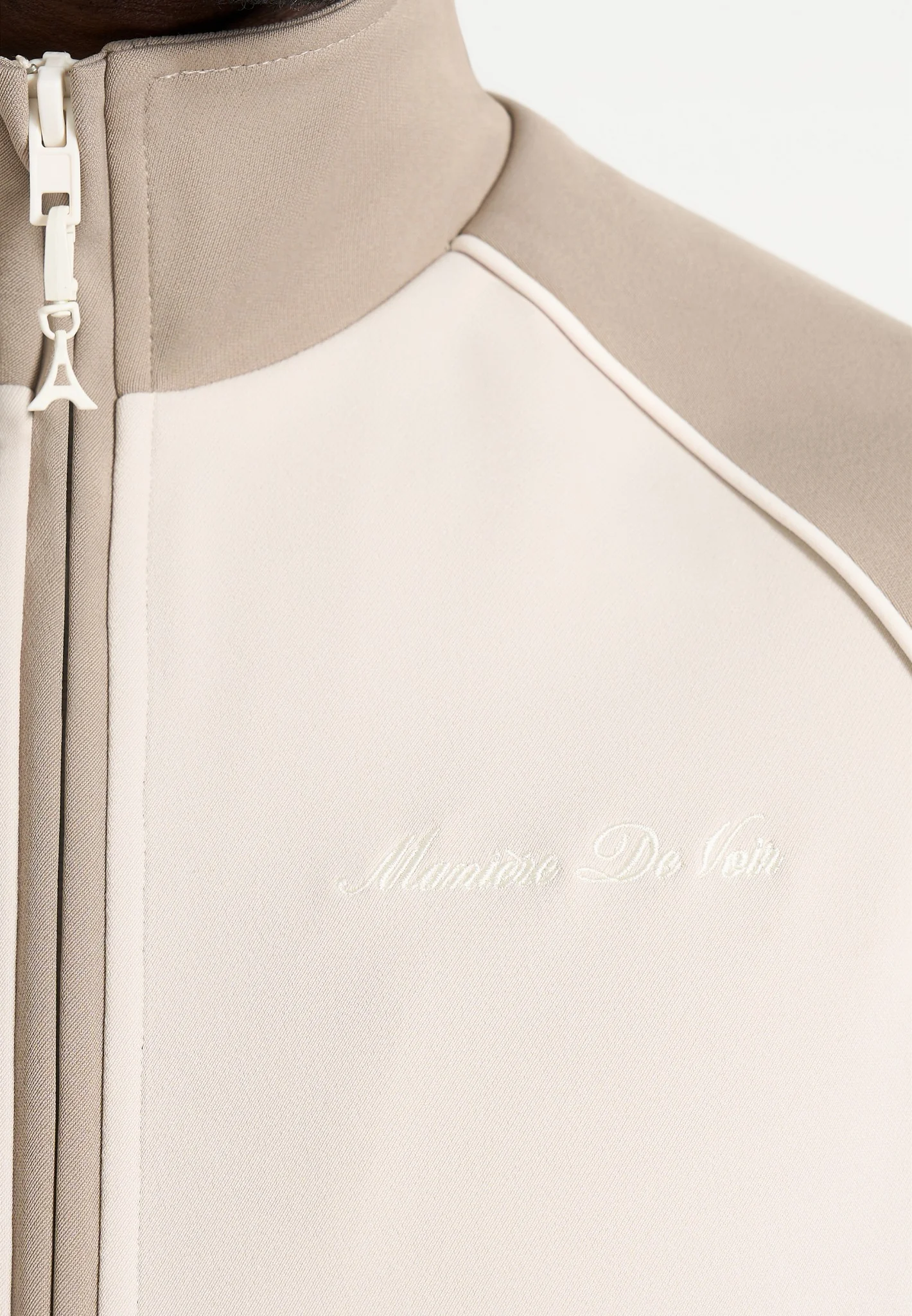 Signature Piped Track Jacket - Taupe/Beige - Image 4