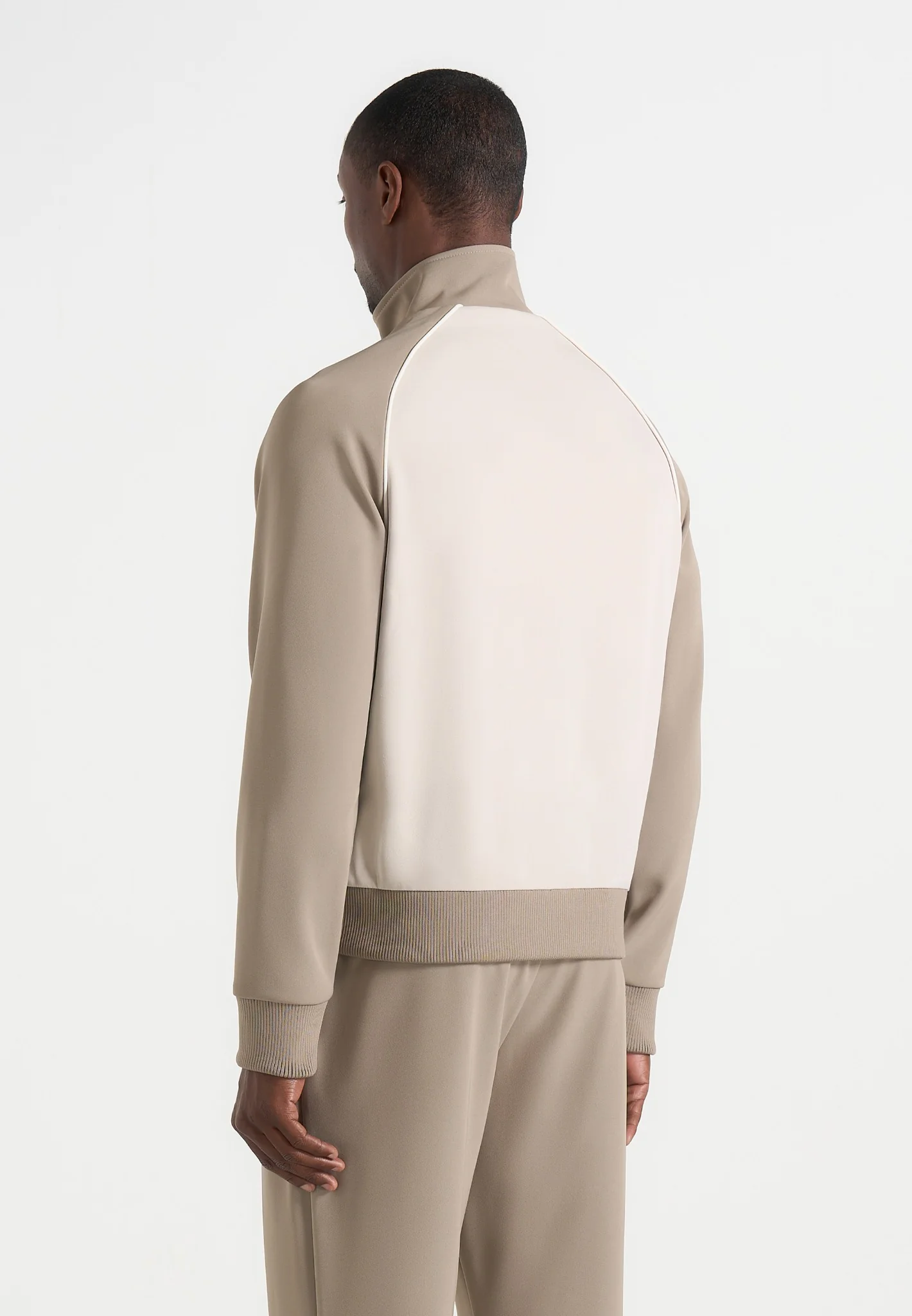 Signature Piped Track Jacket - Taupe/Beige - Image 5