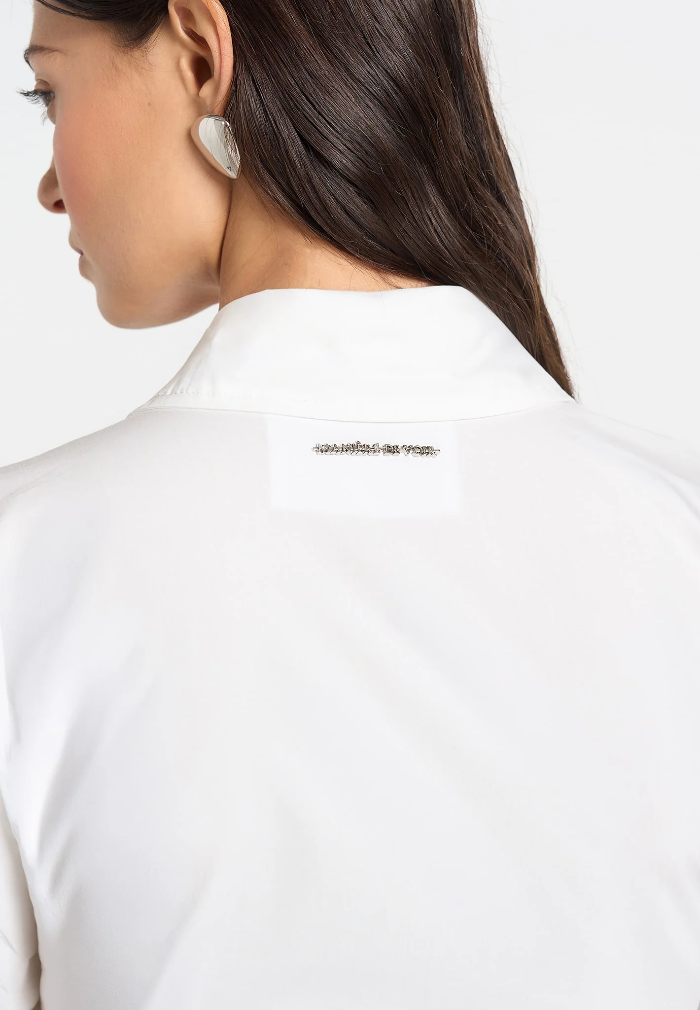 Sonia - Tailored Cotton Cinch Shirt - White - Image 3