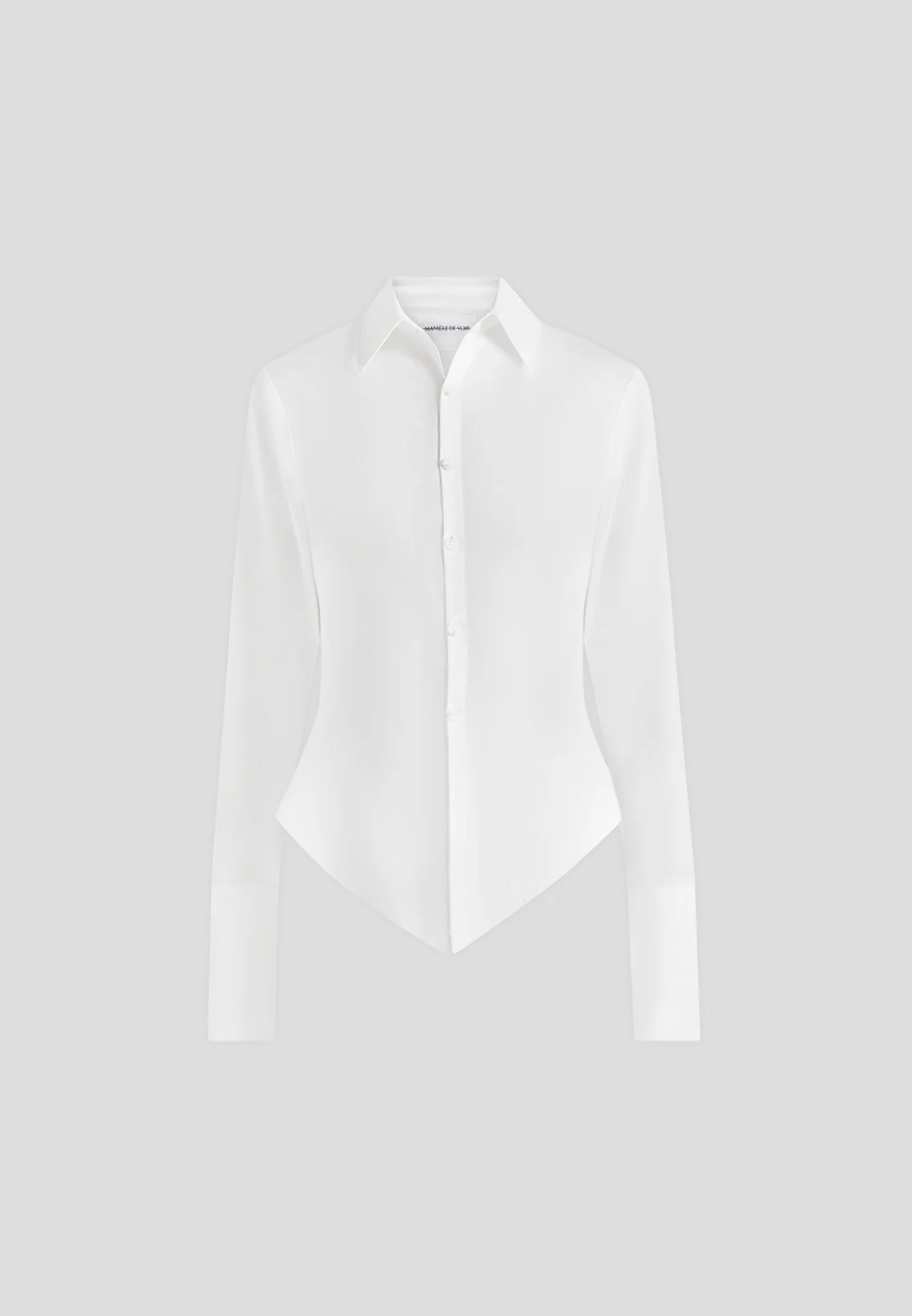 Sonia - Tailored Cotton Cinch Shirt - White - Image 6