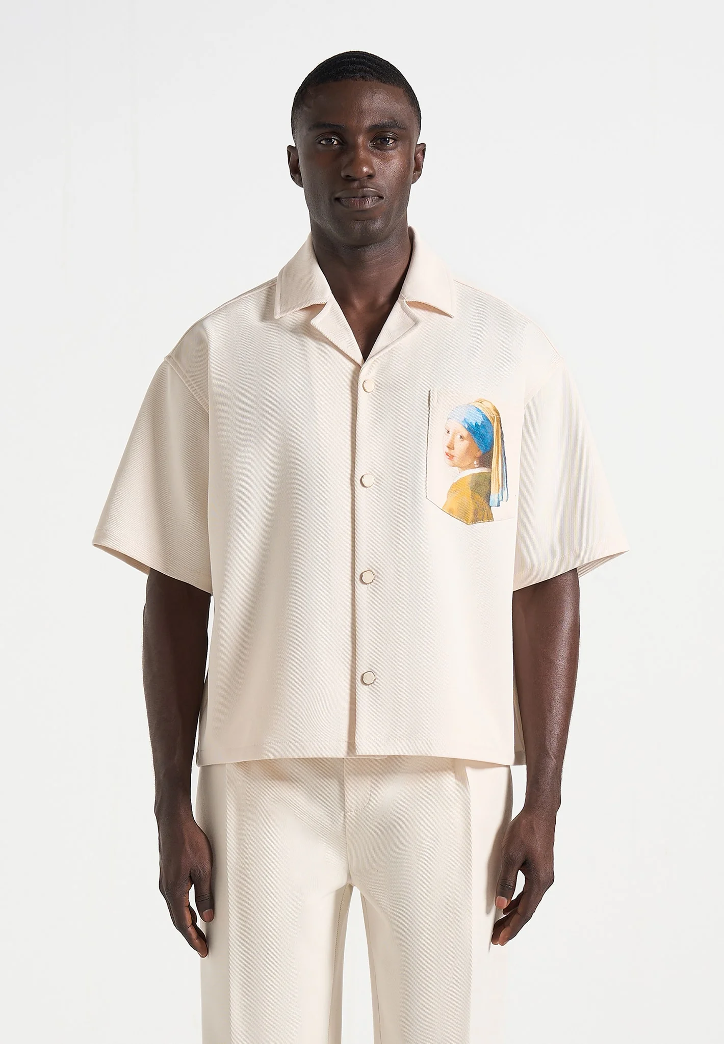 Stephane - "A Girl With A Pearl Earring" Boxy Shirt - Cream