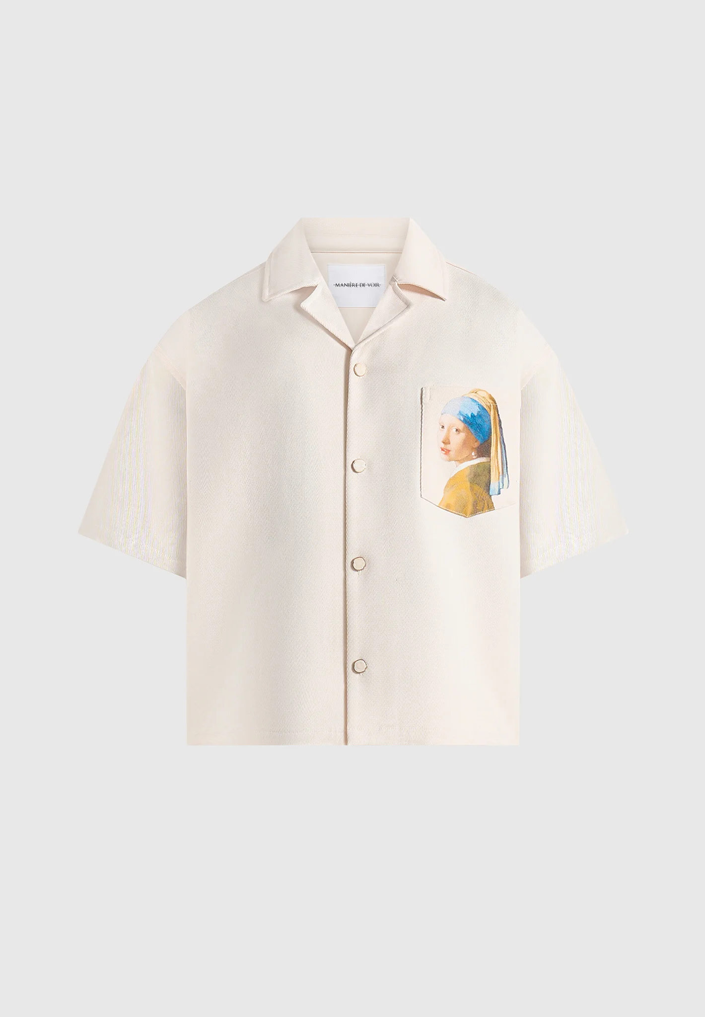 Stephane - "A Girl With A Pearl Earring" Boxy Shirt - Cream - Image 6