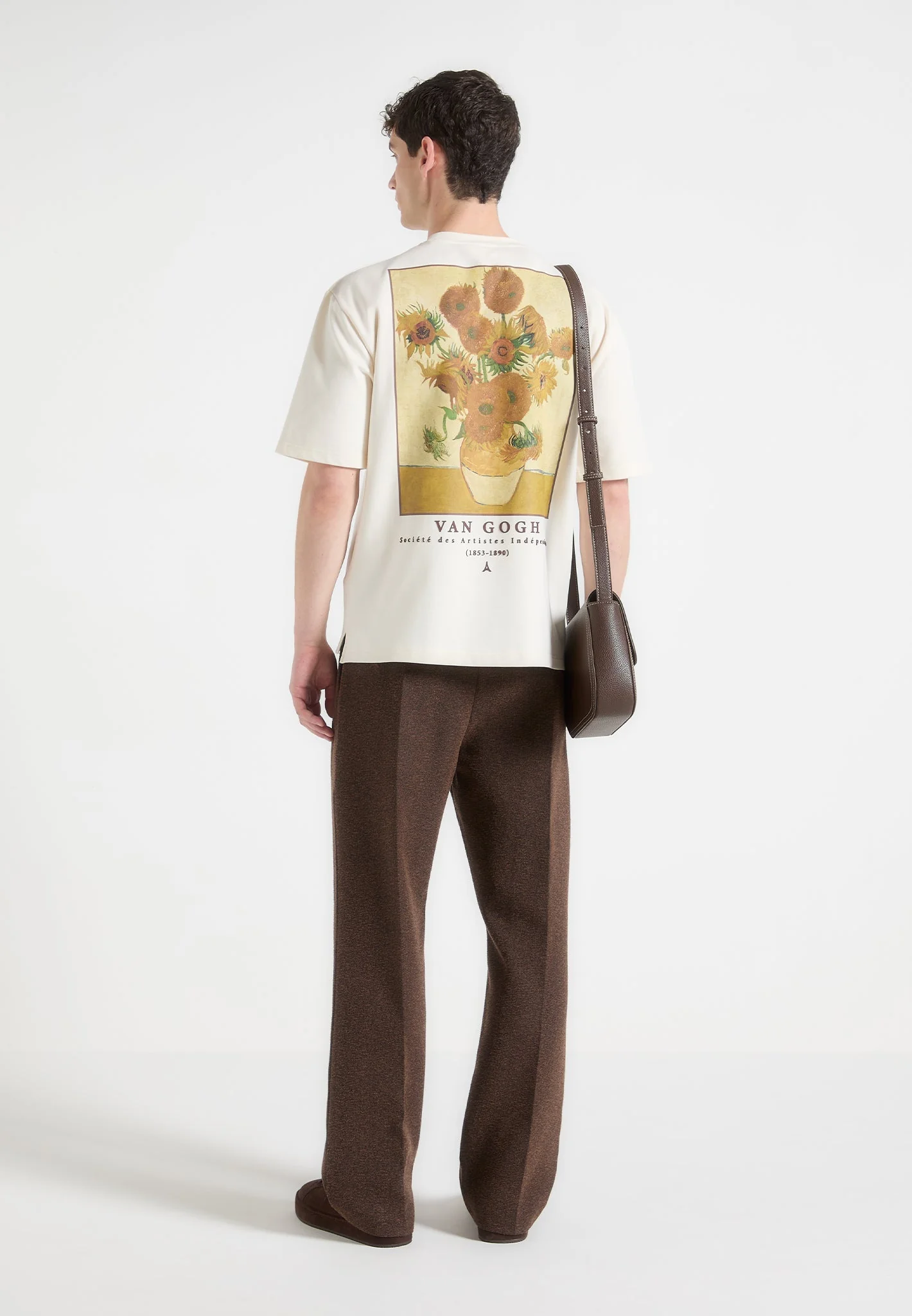 Sunflowers - Van Gogh Cotton T-Shirt - Cream - Image 3