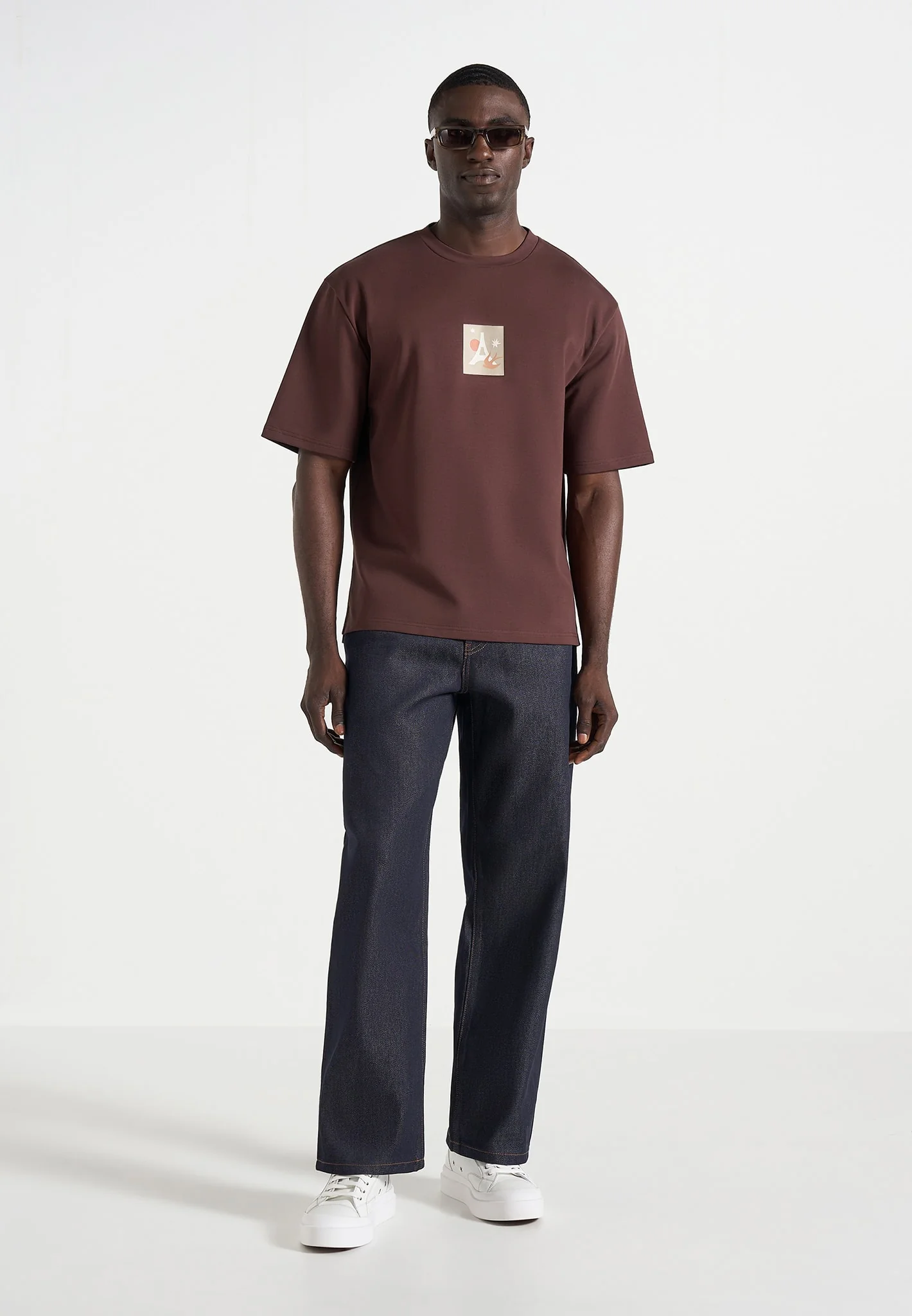 Thibault - Bird Detail Cotton T-Shirt - Brown - Image 2