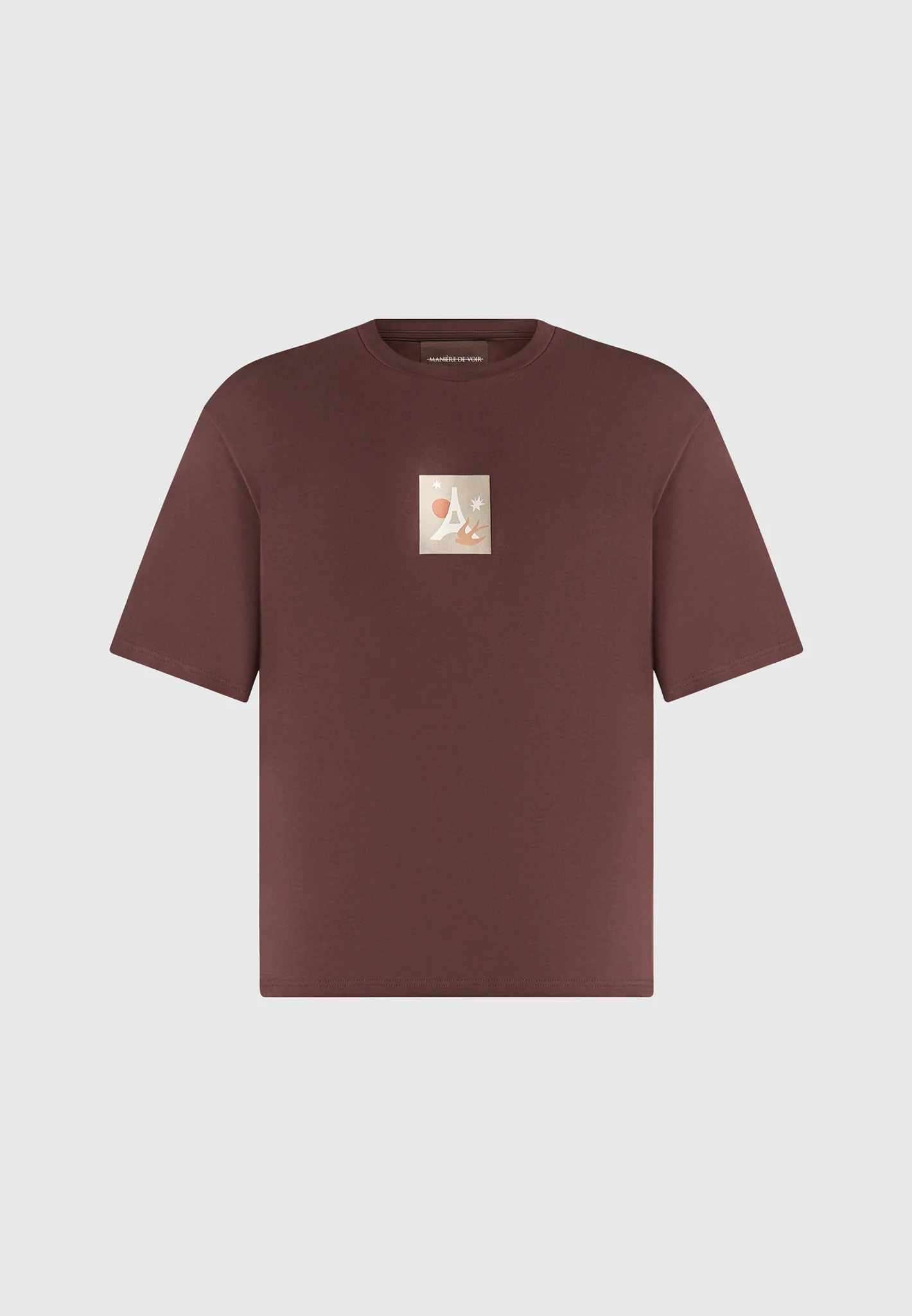 Thibault - Bird Detail Cotton T-Shirt - Brown - Image 7