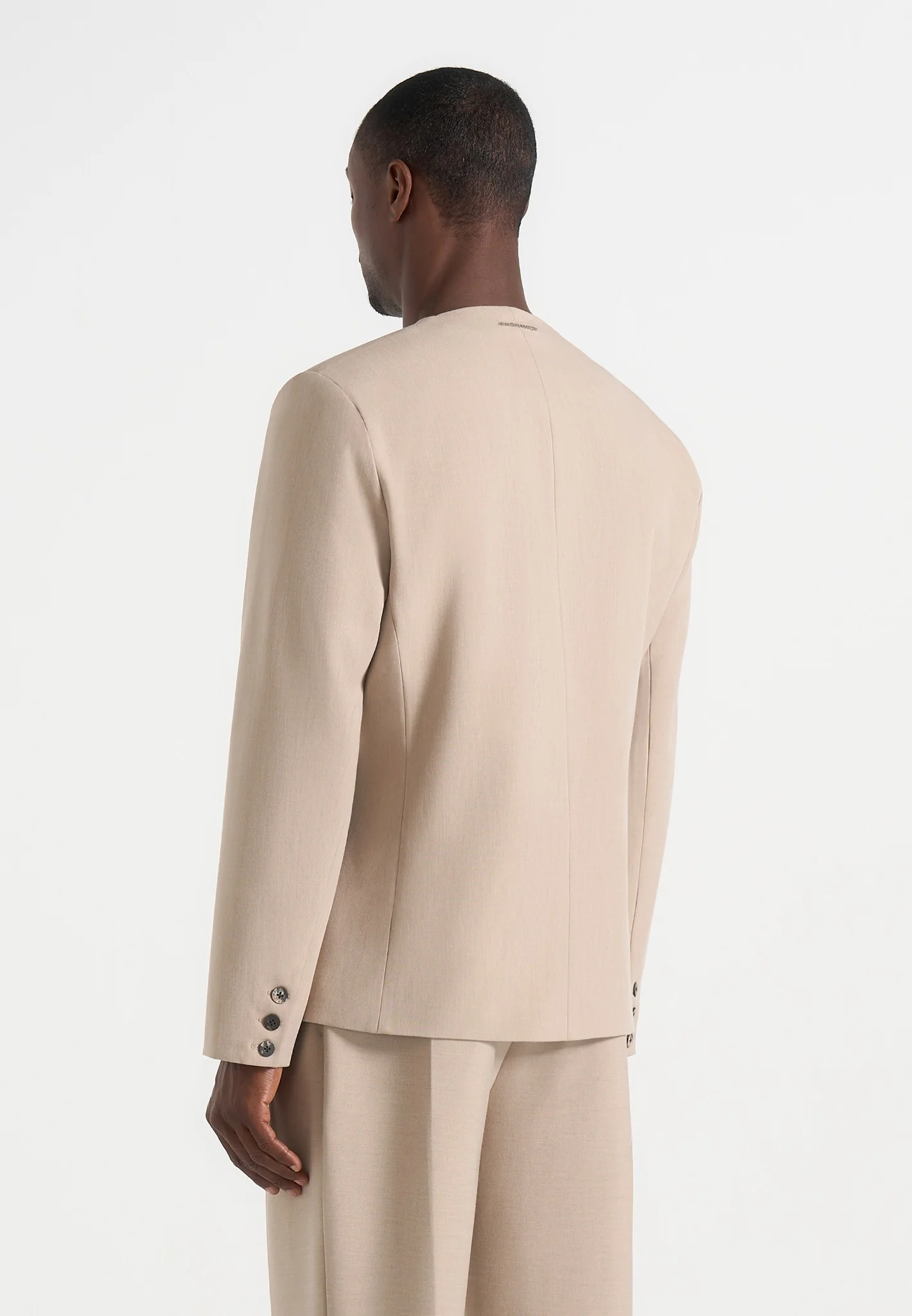 Timeo - Tailored Kimono Blazer - Beige - Image 4