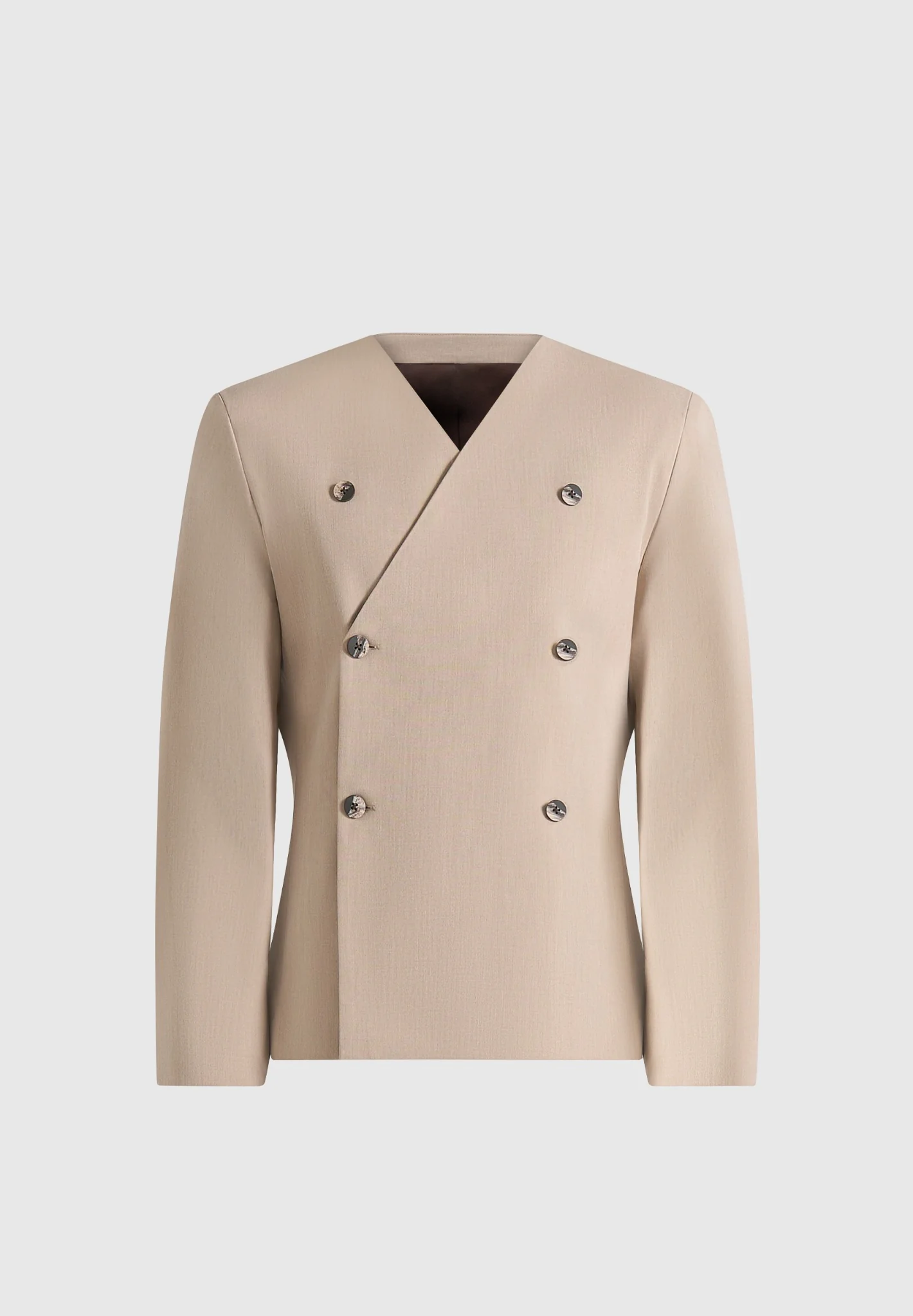 Timeo - Tailored Kimono Blazer - Beige - Image 6