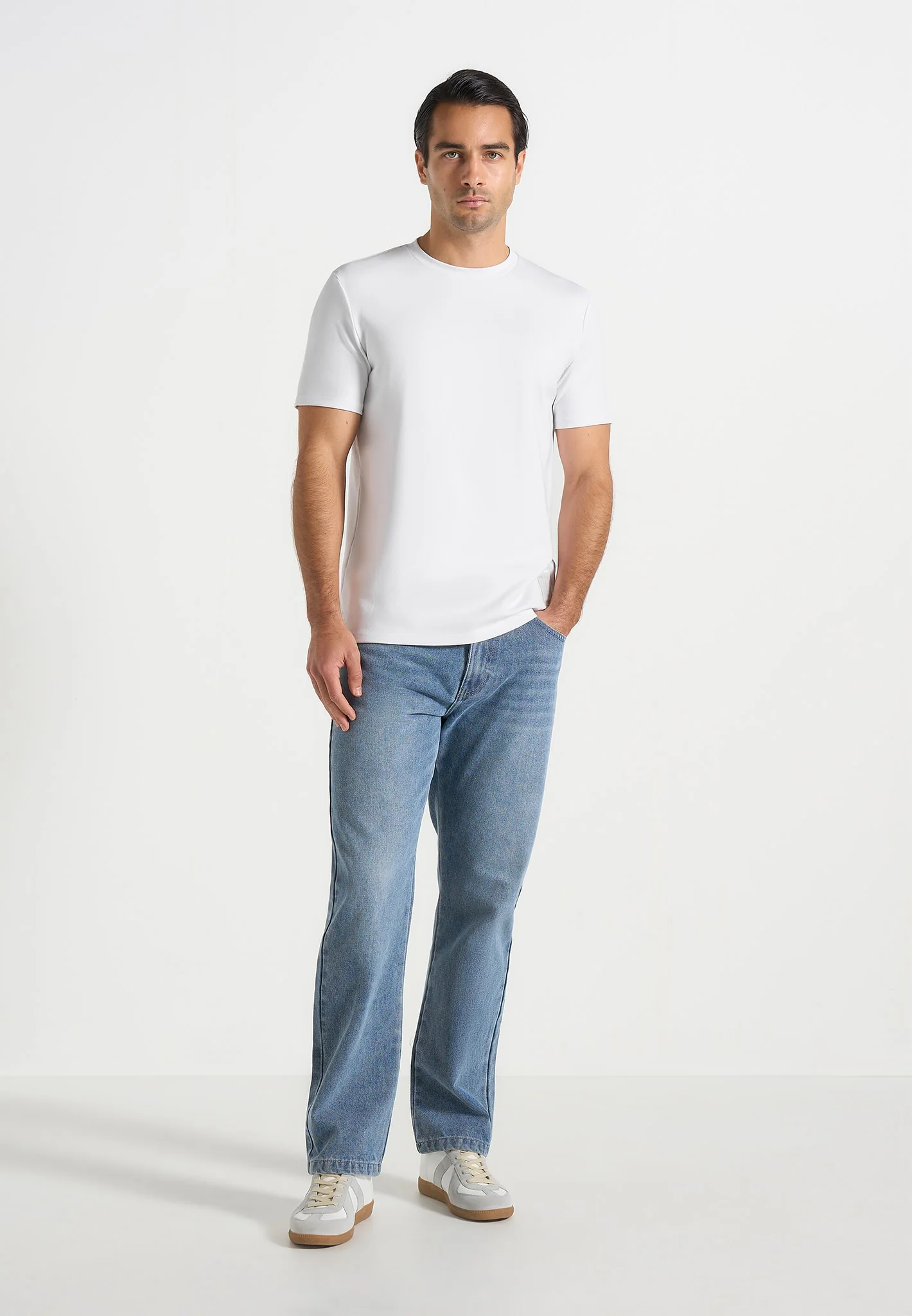 TS002 - Regular Fit Cotton T-Shirt - White - Image 2