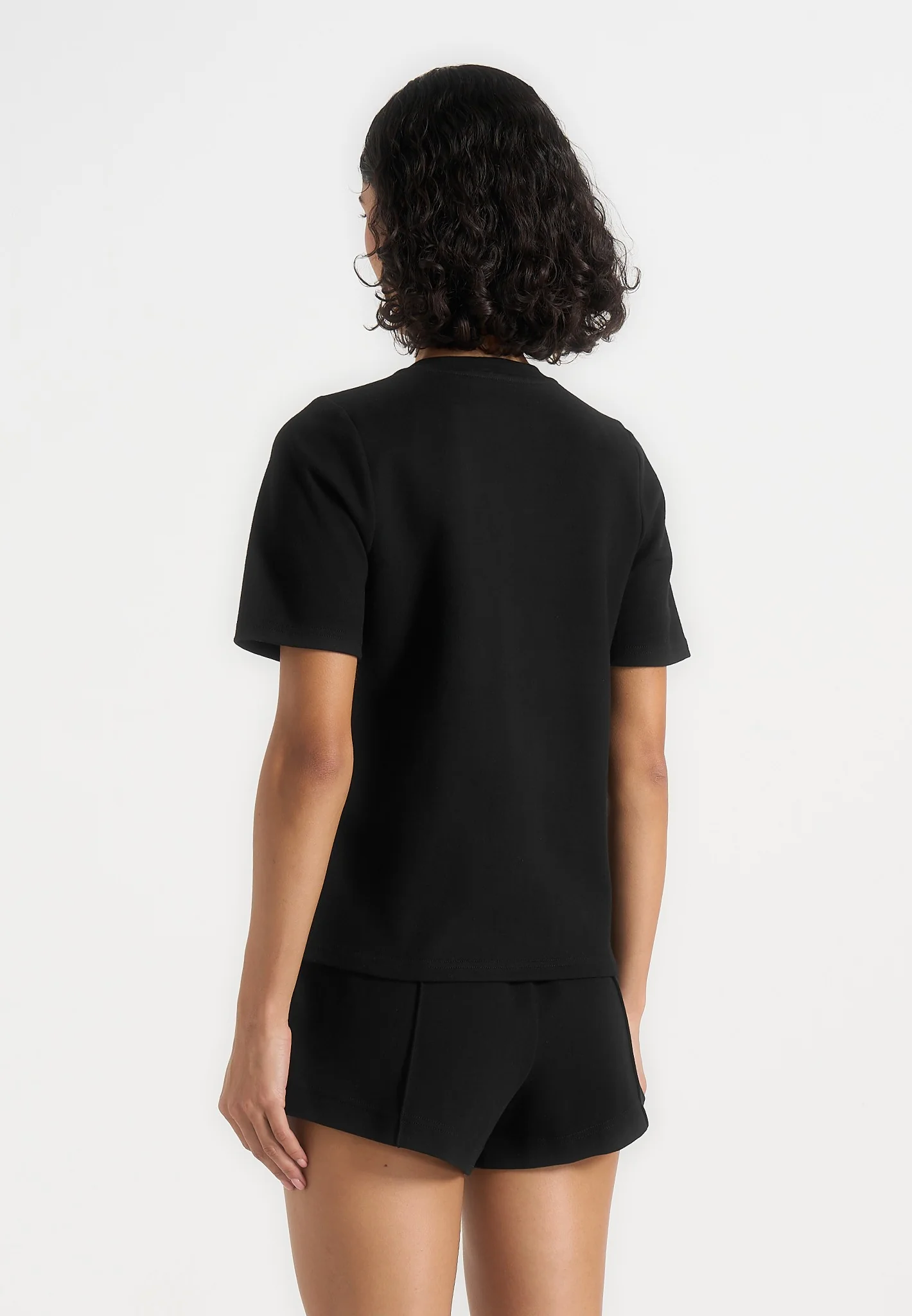TS002 - Short Sleeve Cotton T-Shirt - Black - Image 4