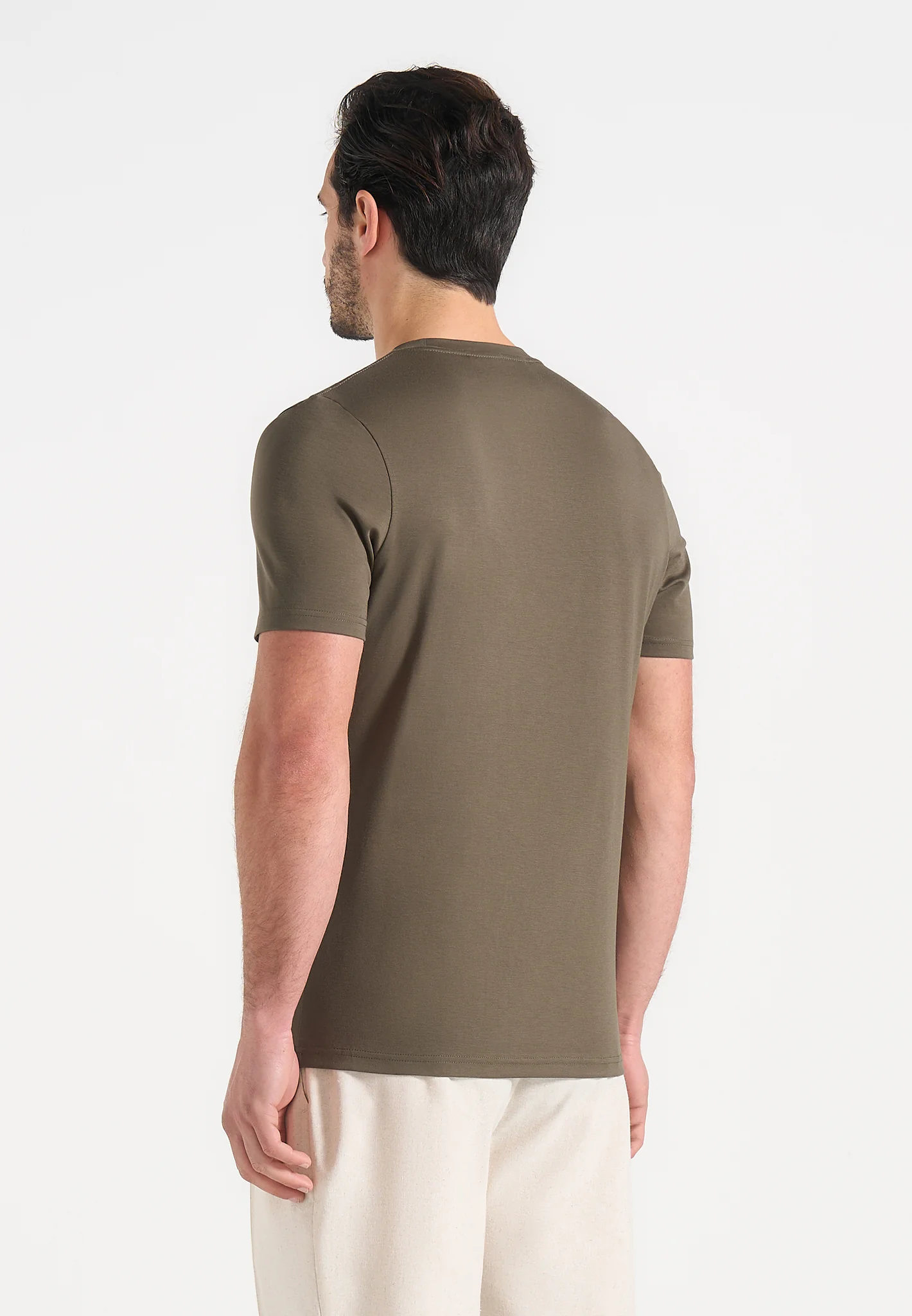TS003 - Fitted Luxe T-Shirt - Olive - Image 3