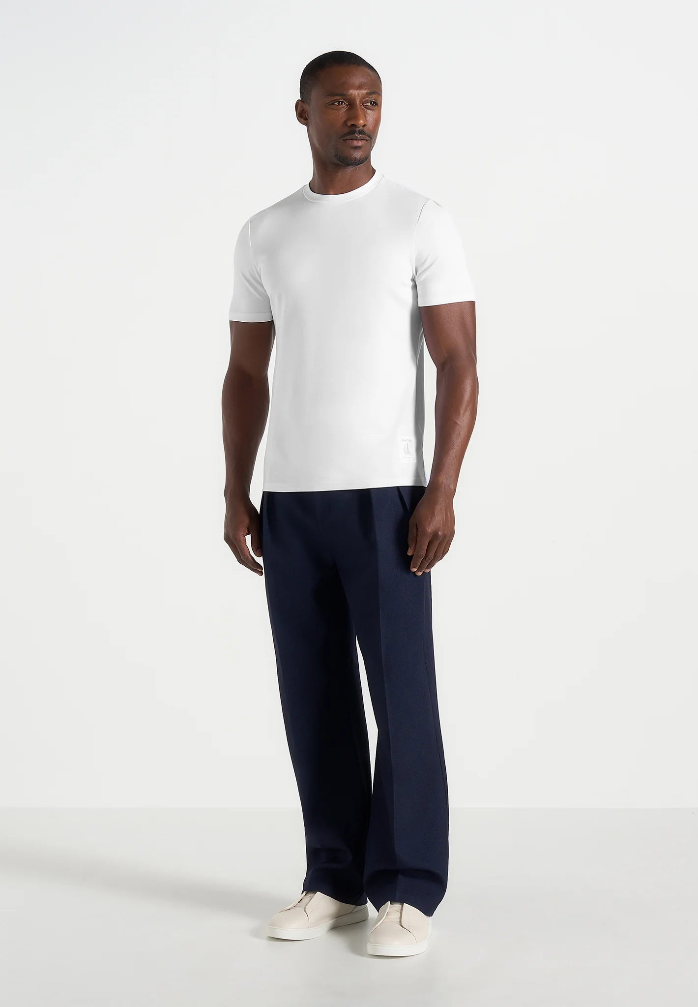 TS003 - Fitted Luxe T-Shirt - White - Image 4
