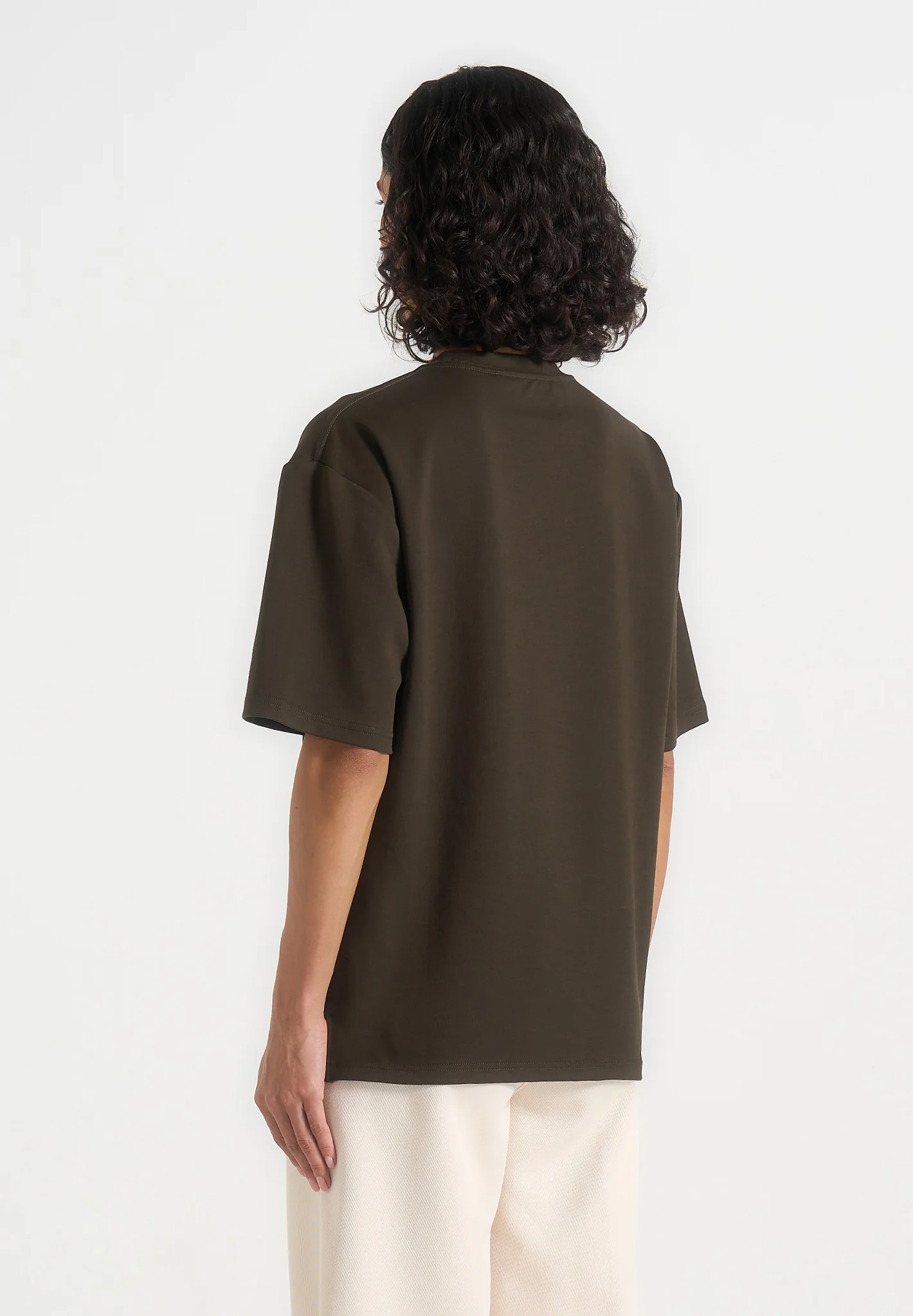 TS007 - Unisex Relaxed Fit Cotton T-Shirt - Olive - Image 8
