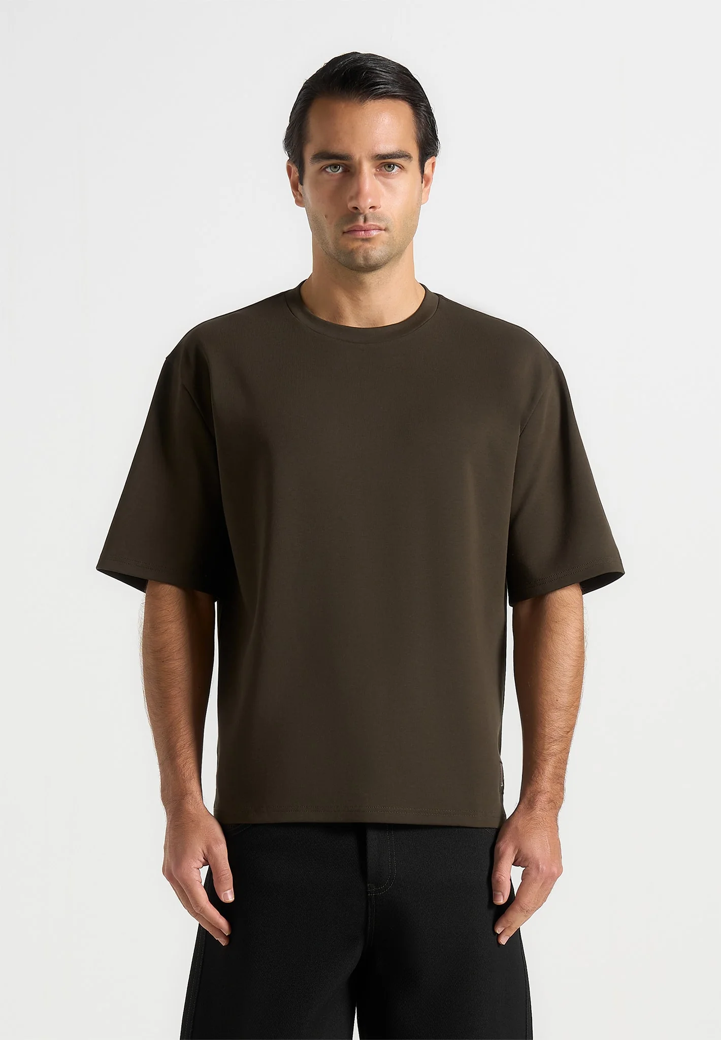 TS007 - Unisex Relaxed Fit Cotton T-Shirt - Olive - Image 9