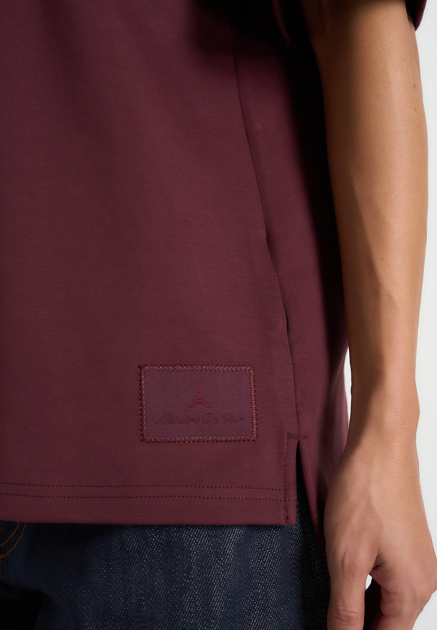 TS007 - Unisex Relaxed Fit Cotton T-Shirt - Wine Red - Image 10