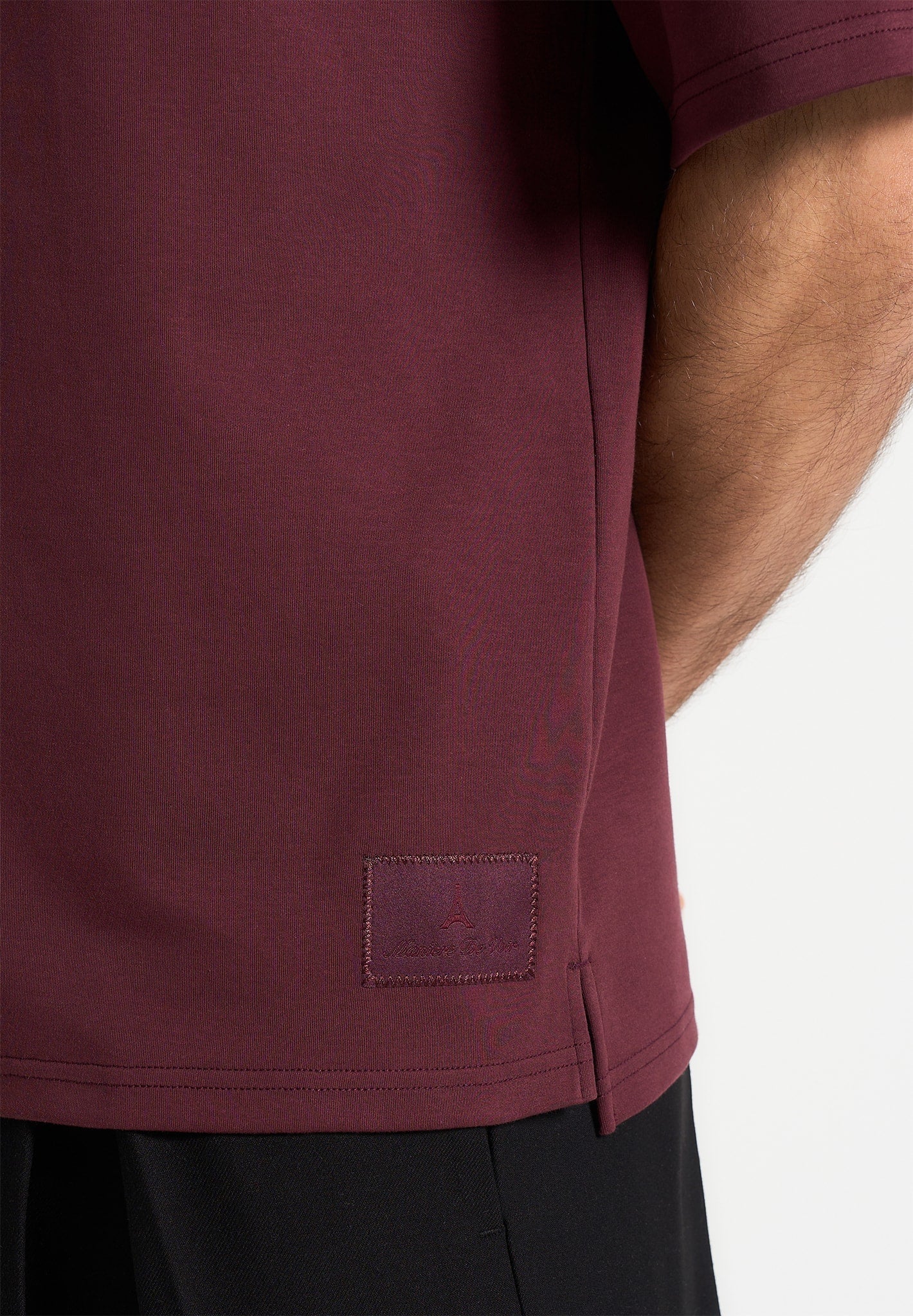 TS007 - Unisex Relaxed Fit Cotton T-Shirt - Wine Red - Image 5