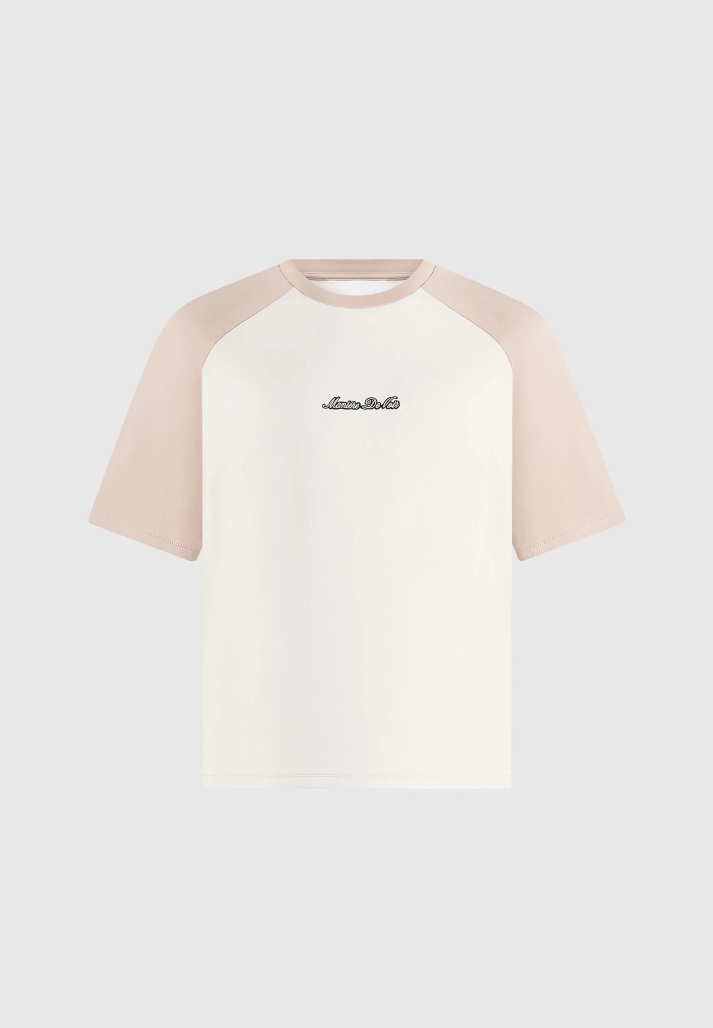 Unisex Signature Raglan Cotton T-Shirt - Cream/Beige - Image 8