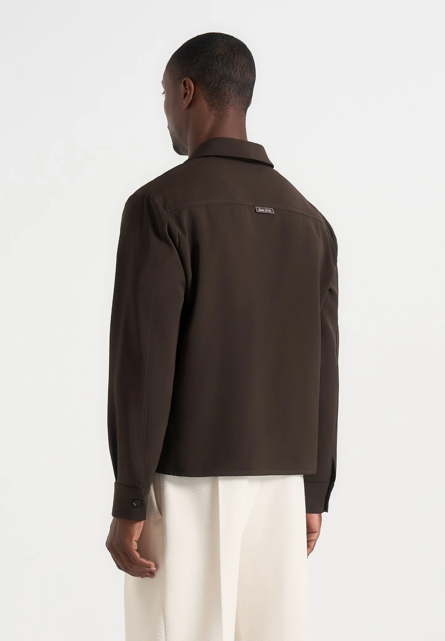 Valen - Applique Detail Long Sleeve Shirt - Brown - Image 5