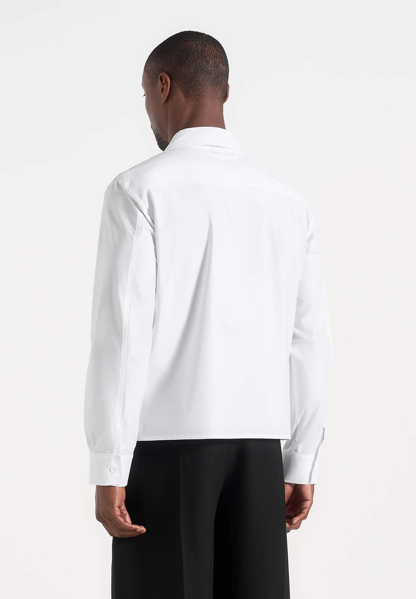 Valen - Applique Detail Long Sleeve Shirt - White - Image 3