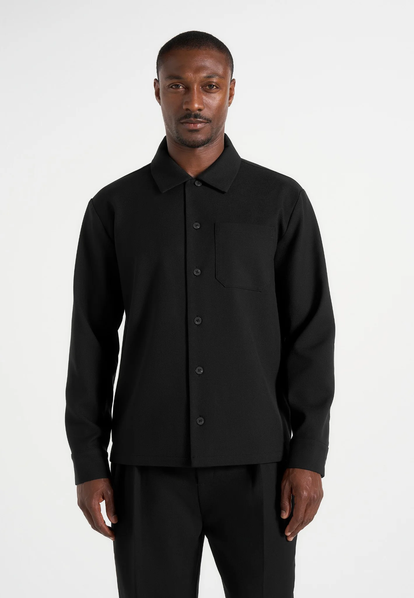 Valentin - Tailored Overshirt - Black - Image 2