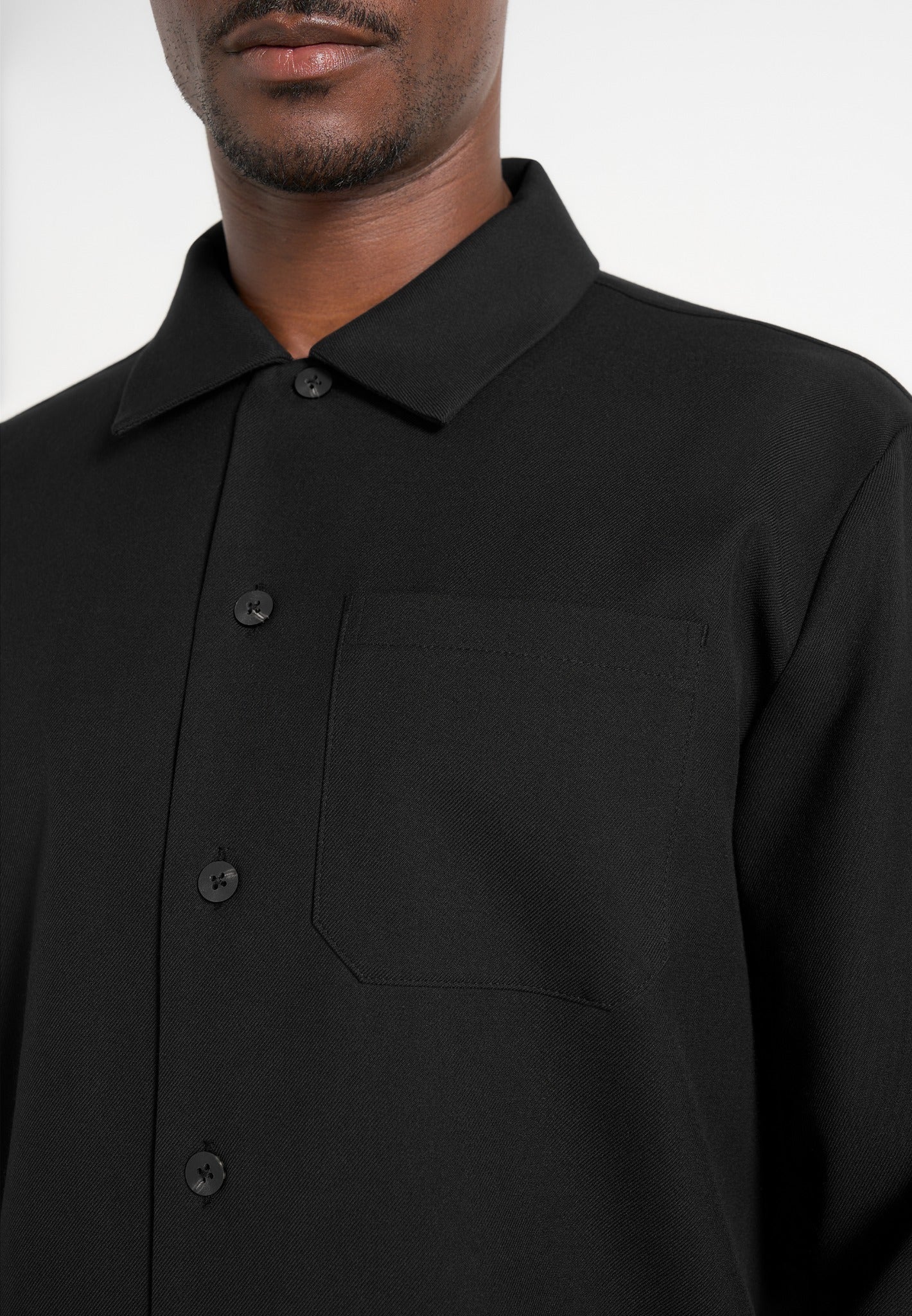 Valentin - Tailored Overshirt - Black - Image 3