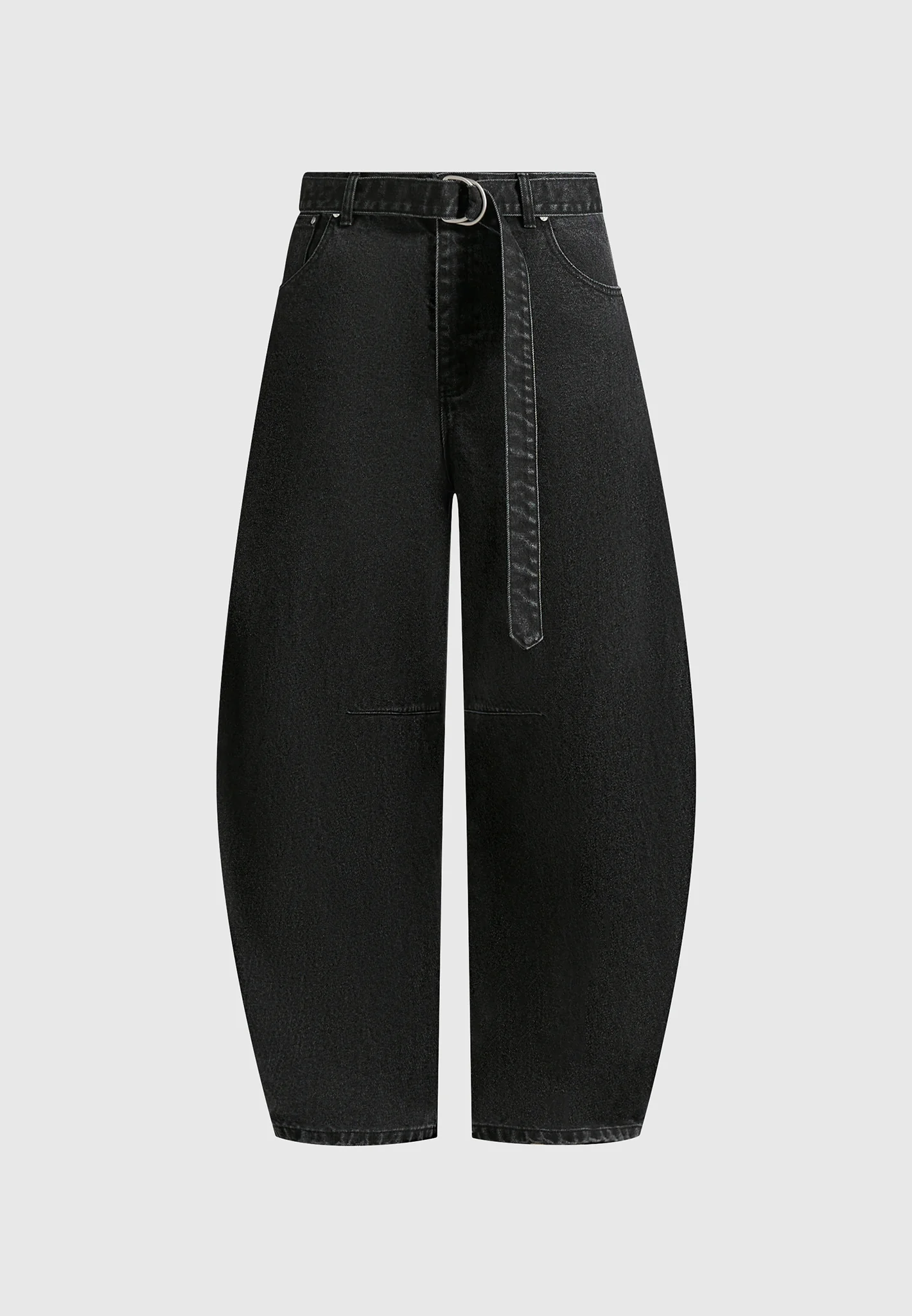 Xander - Barrel Leg Denim Jeans - Black - Image 6